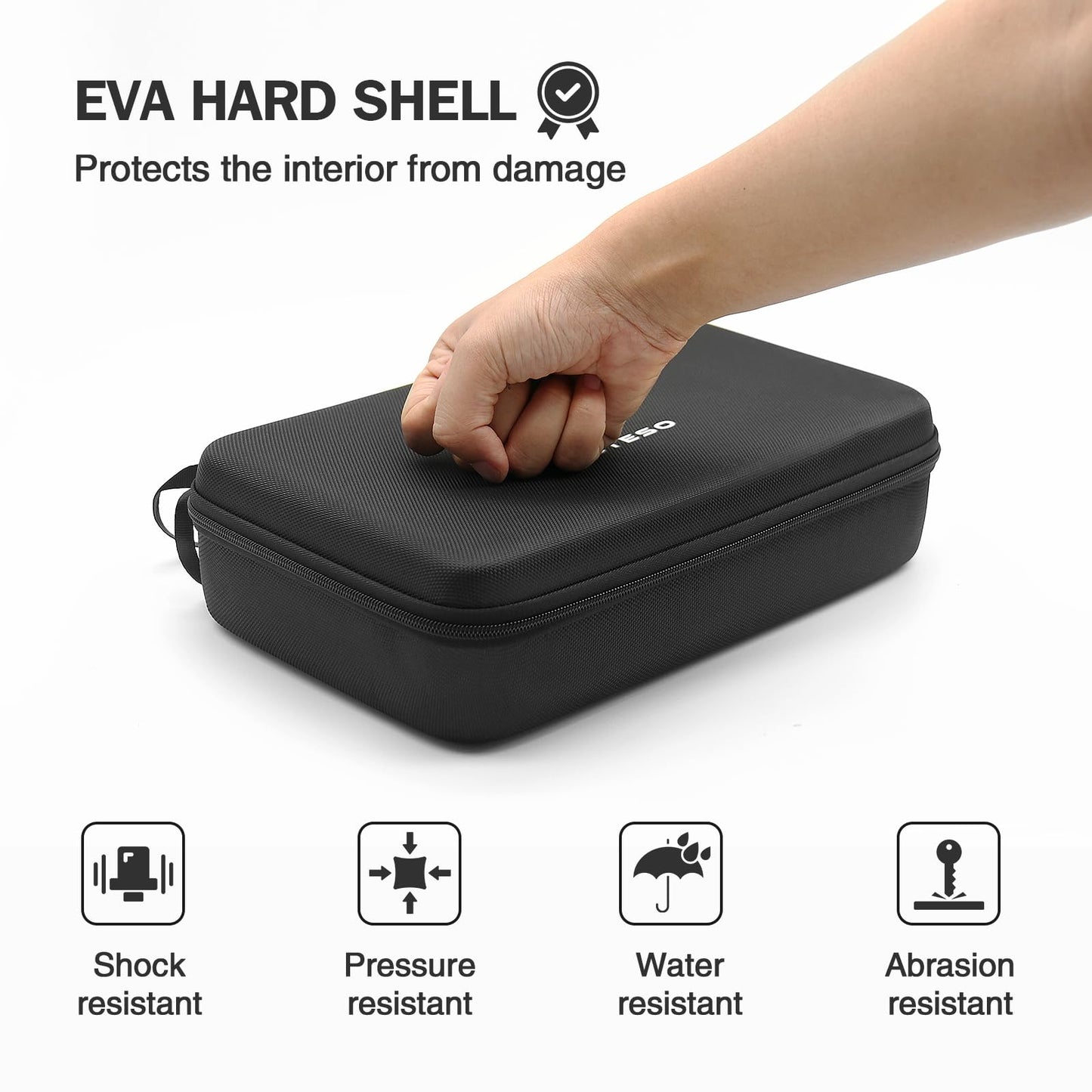 Wireless Microphone Case Compatible with Tonor TW630, Dual Microphone Bag: Hard EVA Case for Handheld Microphone, Hard Mic Travel Case, Home Mic Storage Case Compatible with JBL Wireless Microphone