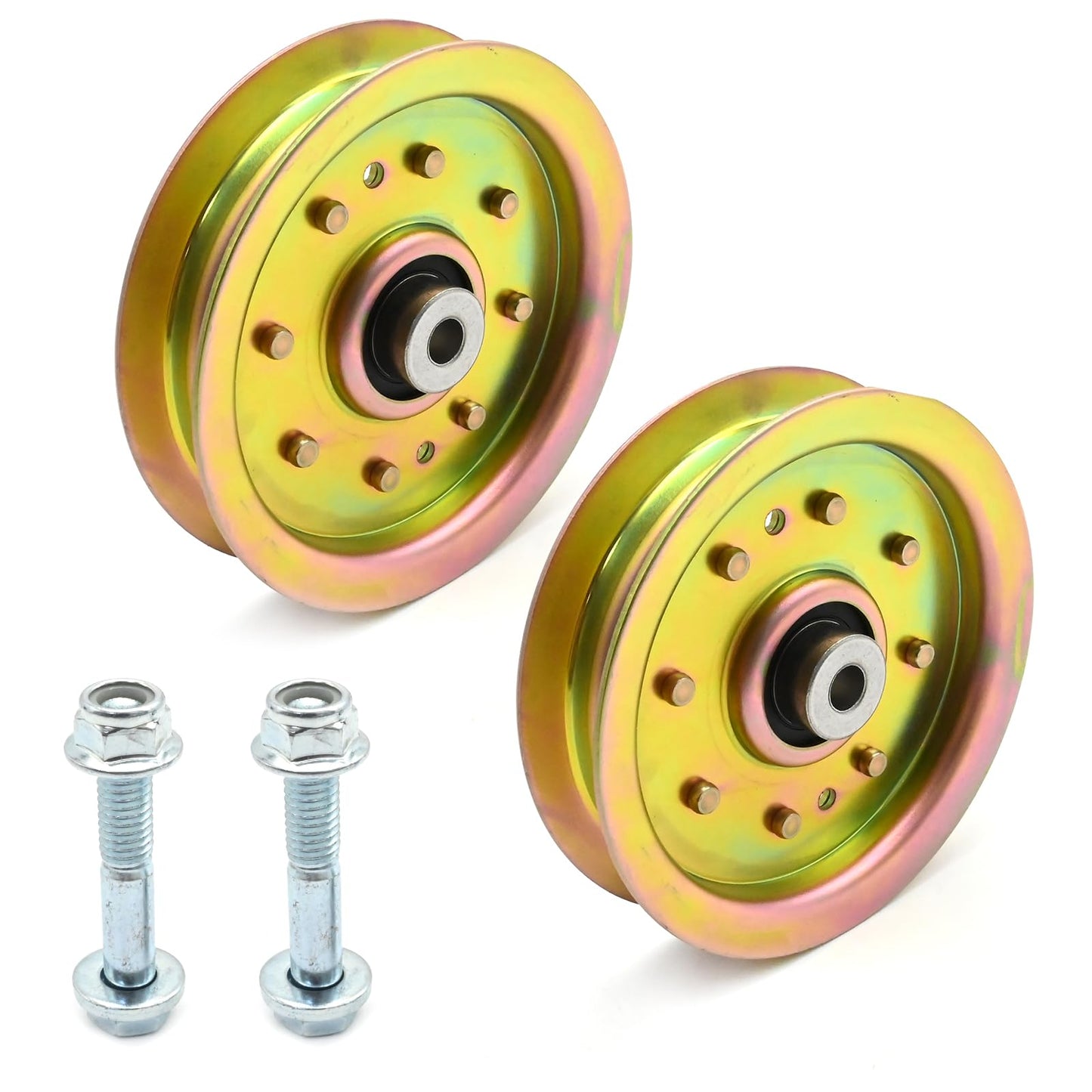 UOIENRT 956-04129 Flat Idler Pulley for 4 7/8”, Replacement for CUB Cadet Replacement for MTD Replacement for Troy-Bilt, Replaces 753-08171 756-04129