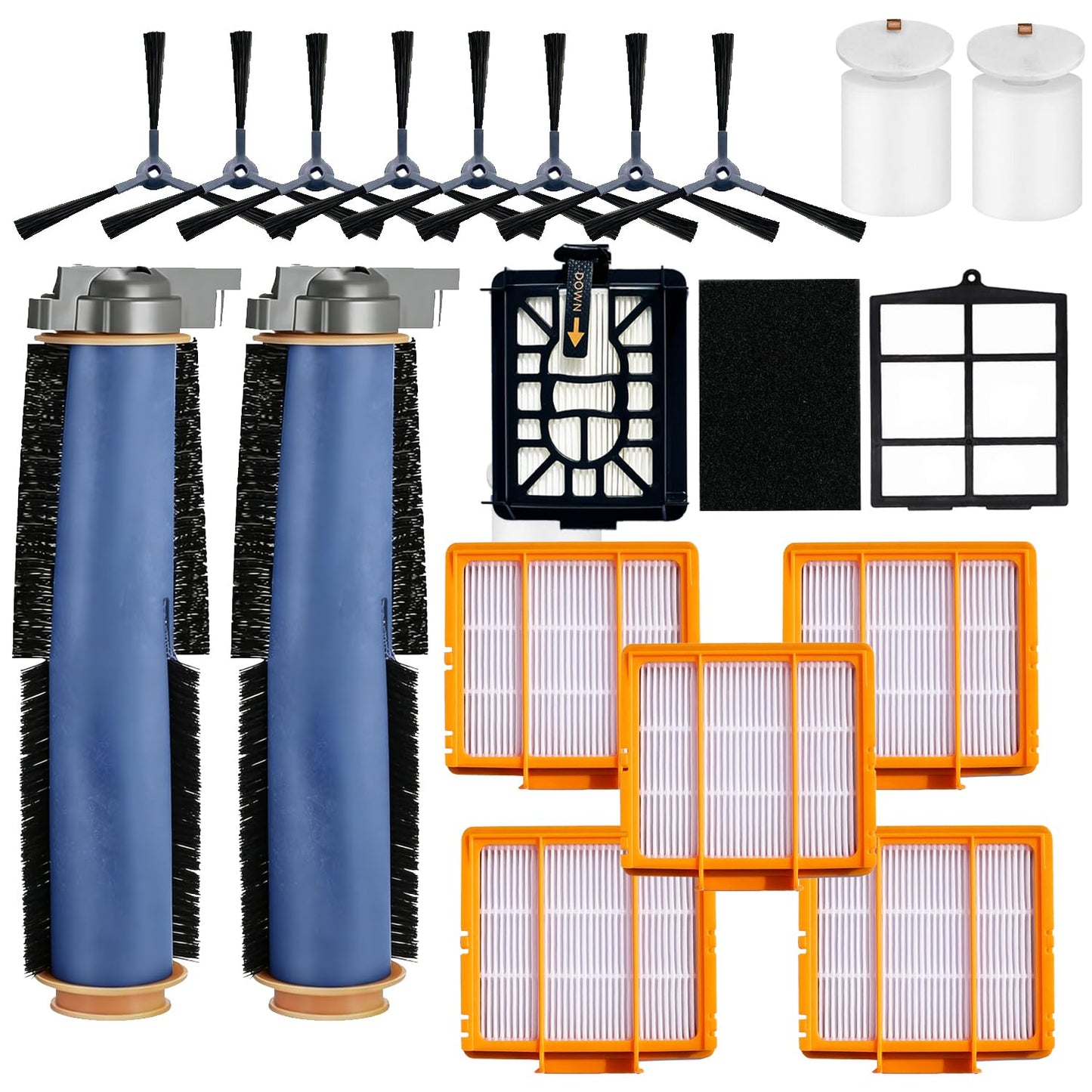 Replacement Parts for Shark AI AV2511AE AV2501S RV251WAXCA AV2610WA AV2501AE RV2502AE RV2610WA UR2500SR RV2520 AV2510 Accessories Kit with Main Roller Brush Filters Foam/Primary Filter Sweep