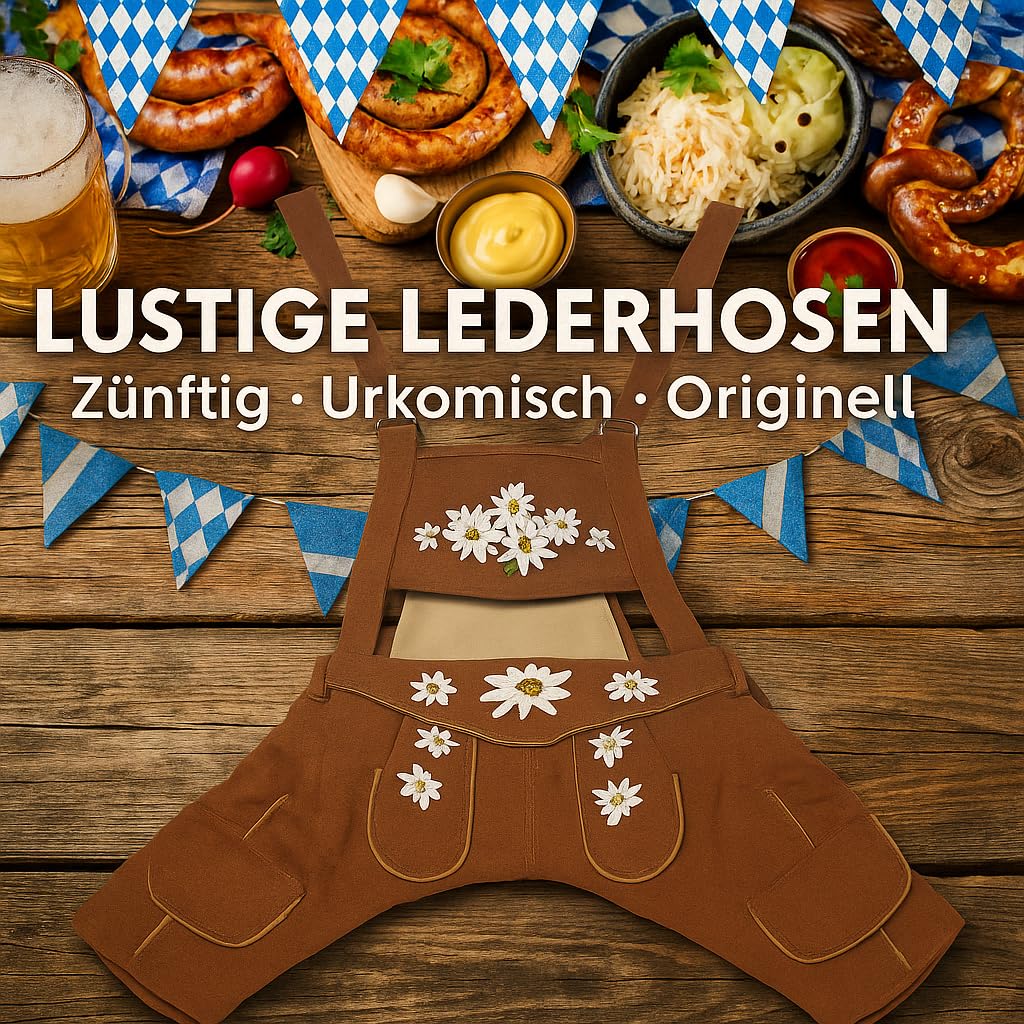 EINSZWEIDOG Oktoberfest German Dog Lederhosen, Multiple Sizes (4XL)