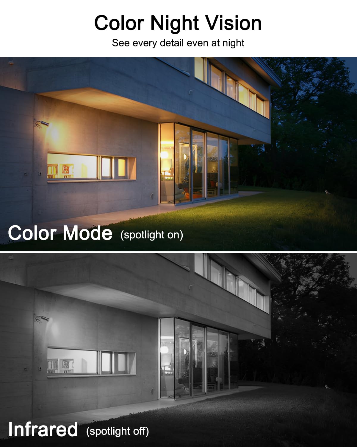 ANRAN Solar Security Cameras Wireless Outdoor, 2K Camera Surveillance Exterieur with Embedded Solar Panel, Color Night Vision, PIR Human Detection, 2-Way Talk, Works with Alexa, IP67 Waterproof, C3