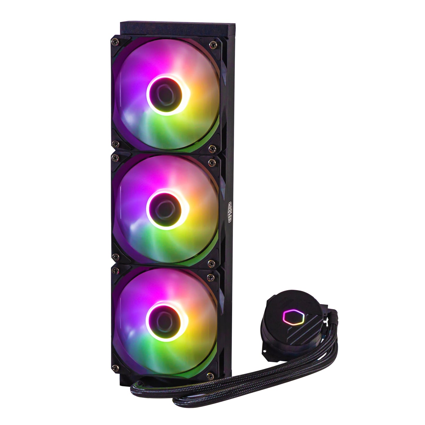 Cooler Master MasterLiquid 360L Core ARGB CPU Liquid Cooler - Dual Chamber Gen S Pump, Superior Radiator and 120 mm ARGB Fans, LGA 1700 and AM5 Brackets - Black