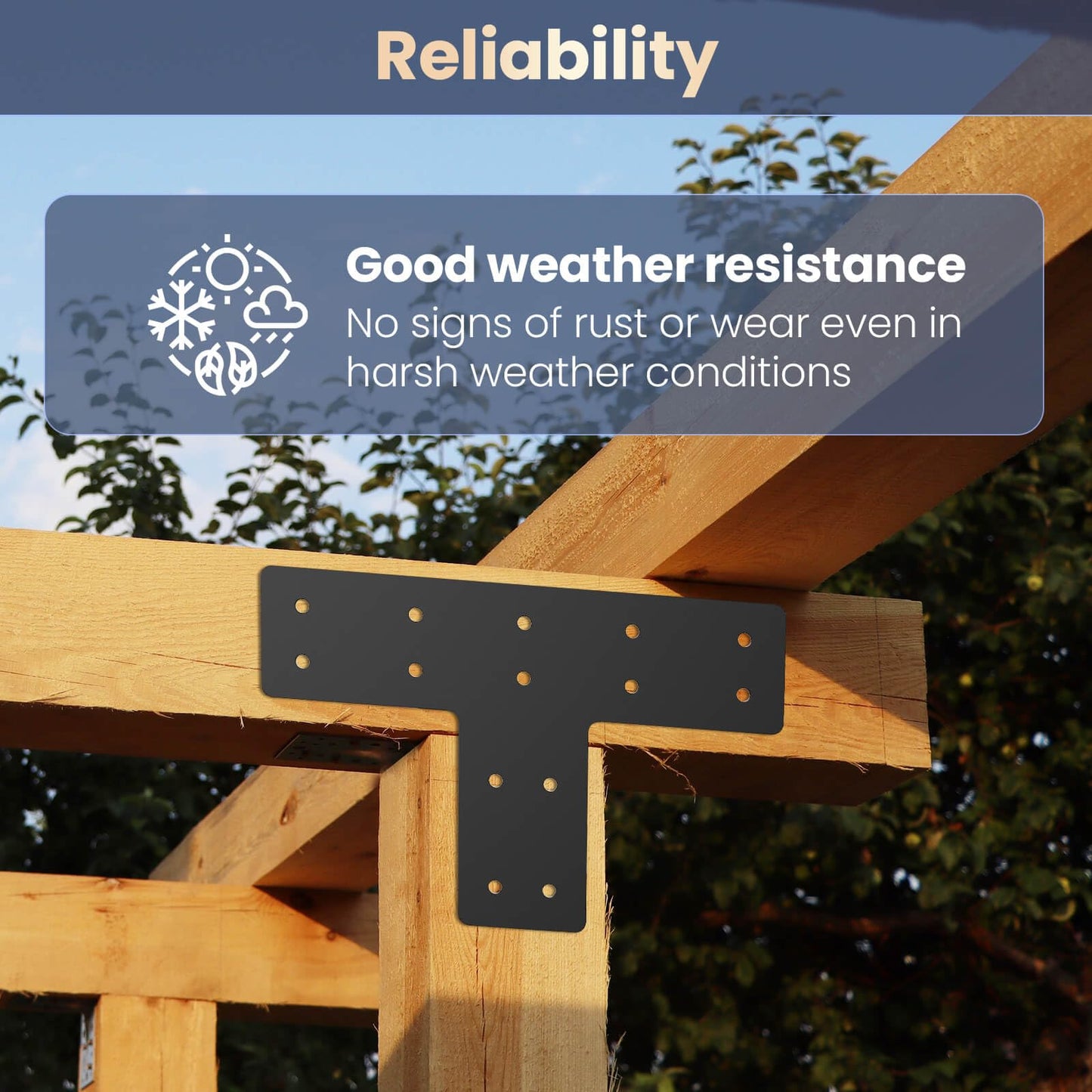 12" x 8" Post to Beam Bracket, T Plate 6 PCS, T Post Brackets Thickness 3mm T Plate for Repairing Fixing Connecting Mending Plate - IWONGO Supplied