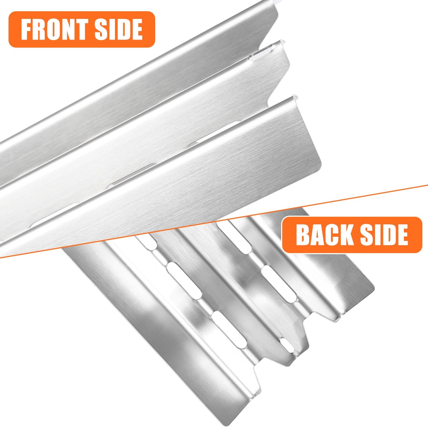 GFTIME 15 7/8" x 6" Stainless Steel Heat Plate for Broil King Baron 320, Baron 420, Baron 490, Baron 590, 1.3mm Thickness Heat Shield for Broil Mate, Huntington, Grill Replacement Part 4 Pack