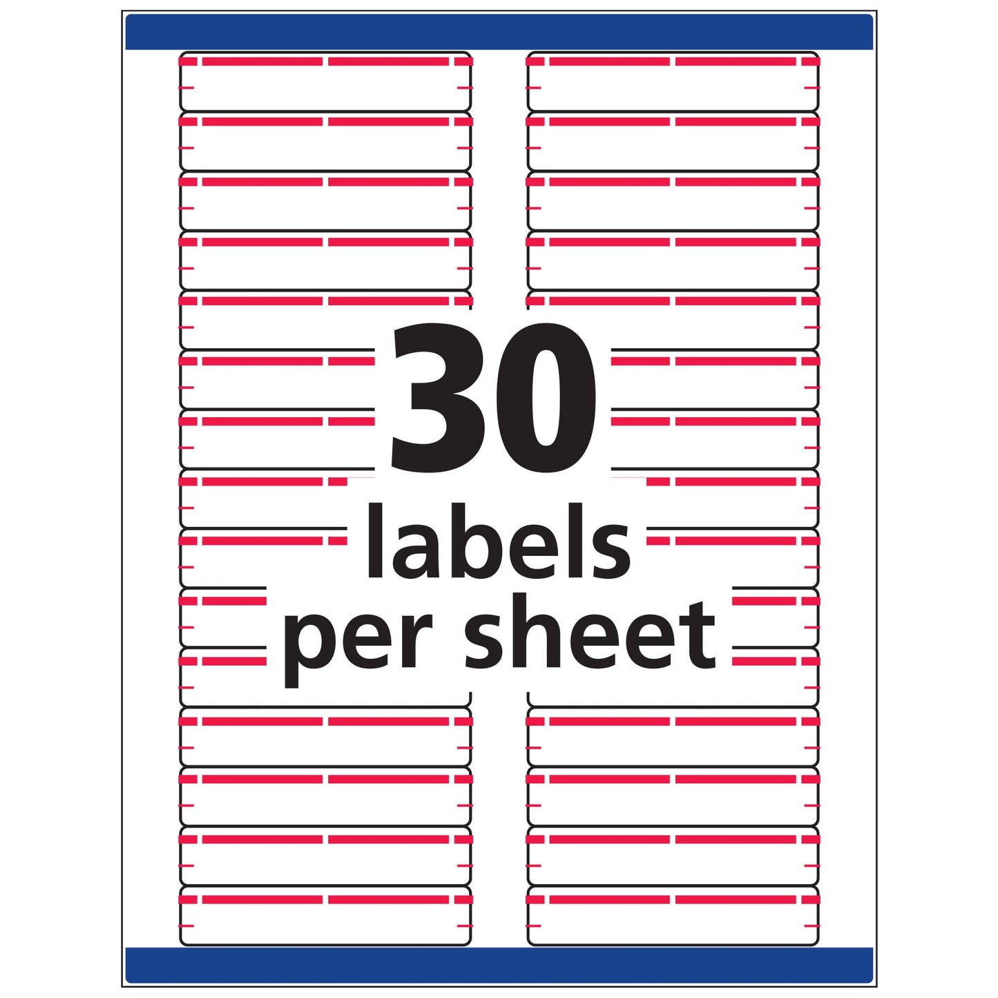 Permanent TrueBlock File Folder Labels with Sure Feed