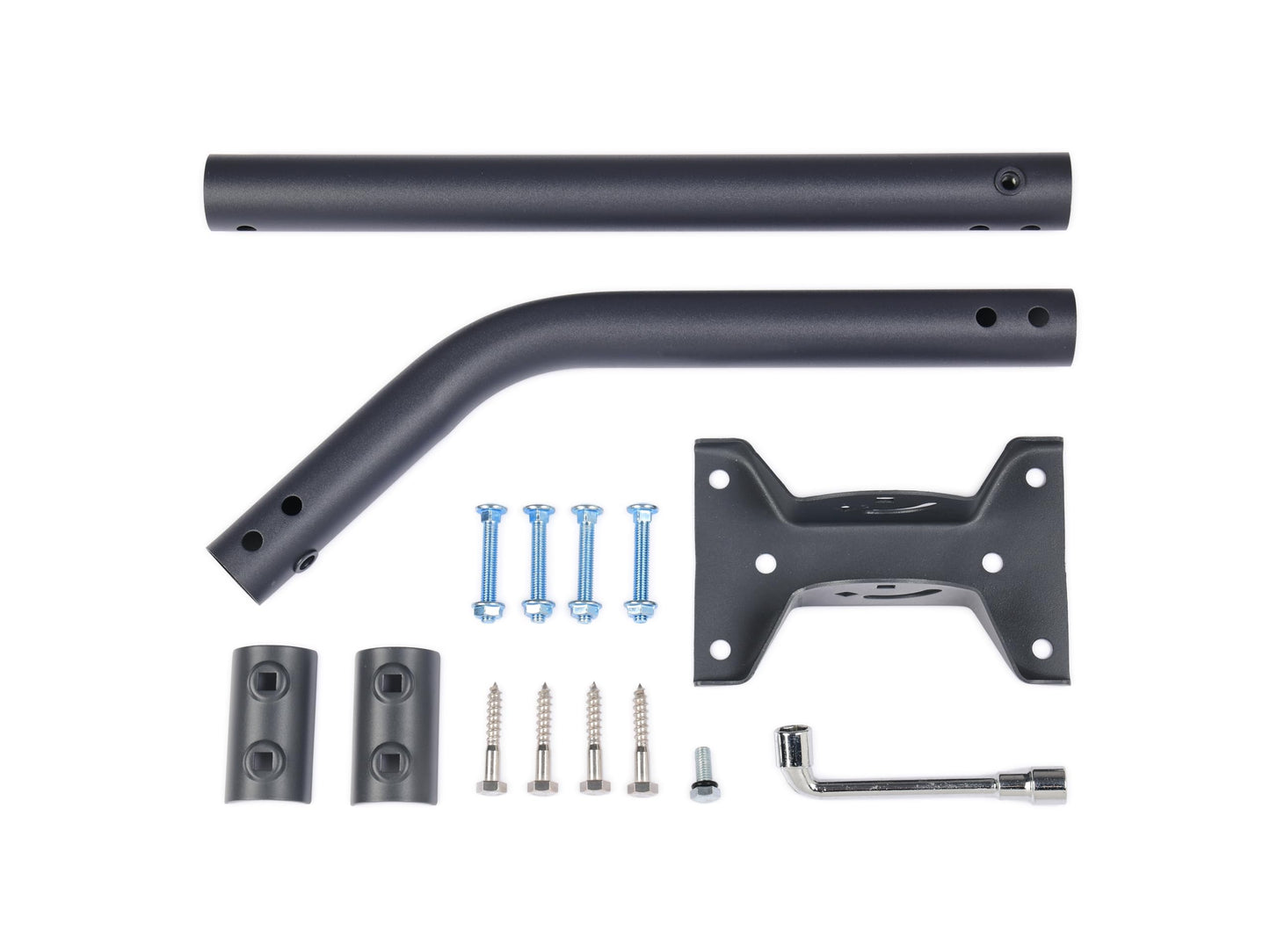 CEKAY Universal Mounting Pole (Diameter 1 1/2", Length 35") - J Pole Mount for Antenna & Starlink Dish & Weather Station - Adjustable Pivot/Lock Bracket for Wall, Eave or Roof Mounting