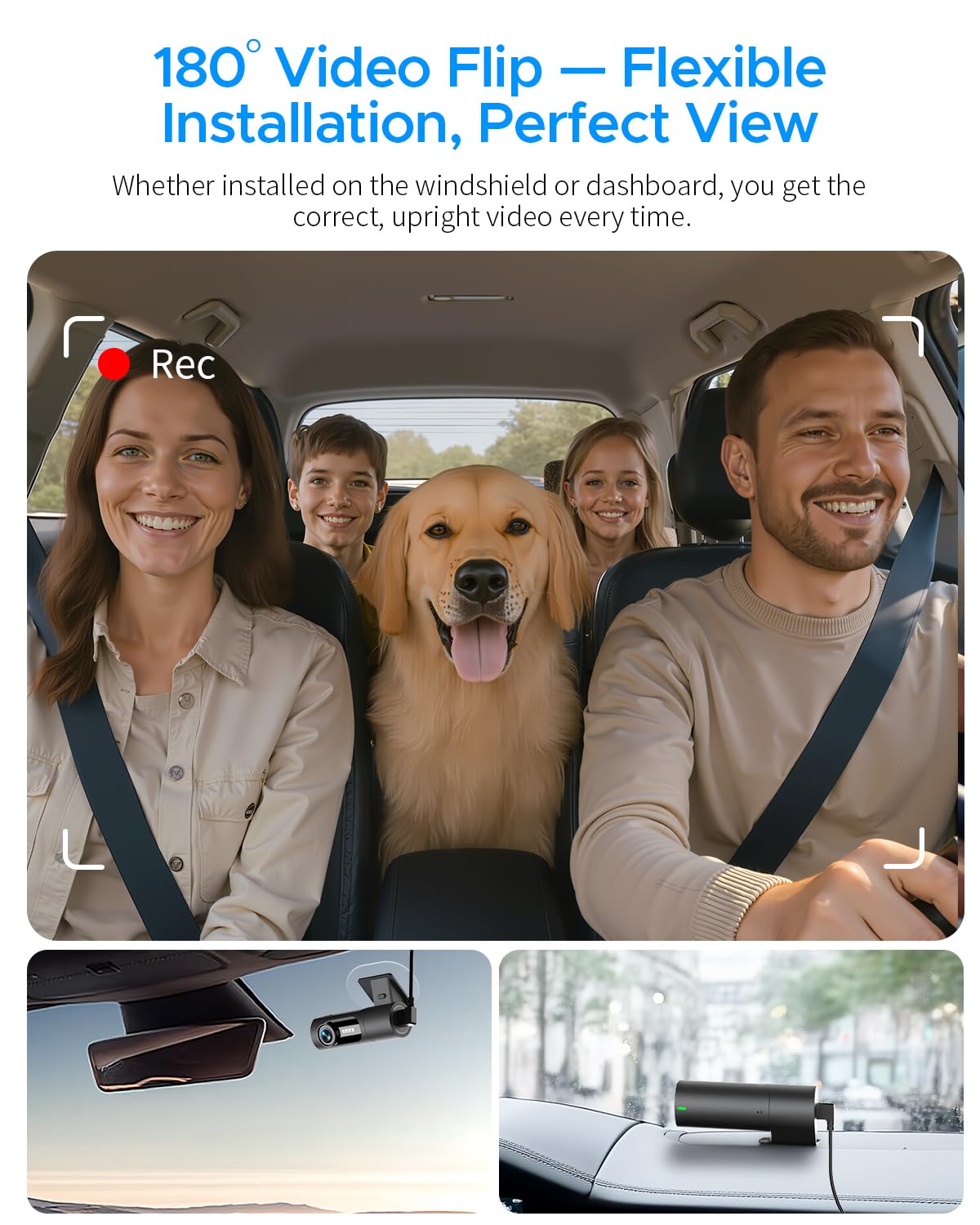 KAWA Dash Cam 3K, Mini Front Dash Camera for Cars, Smart Voice Control, 1620P QHD, Built in WiFi, 24H Parking Mode, Loop Recording, G-Sensor, Night Vision, iOS/Android Mobile App, Support 256GB Max
