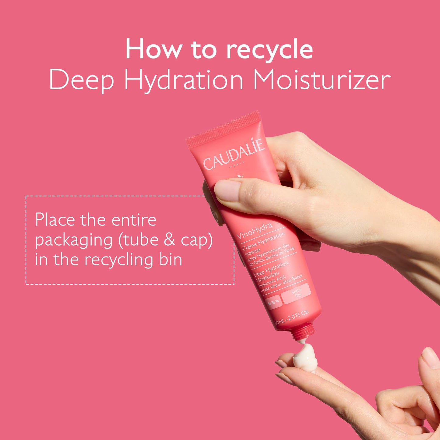 Caudalie VinoHydra Deep Hydration Moisturizer - Hyaluronic Acid & Organic Shea Butter for Hydrated Skin