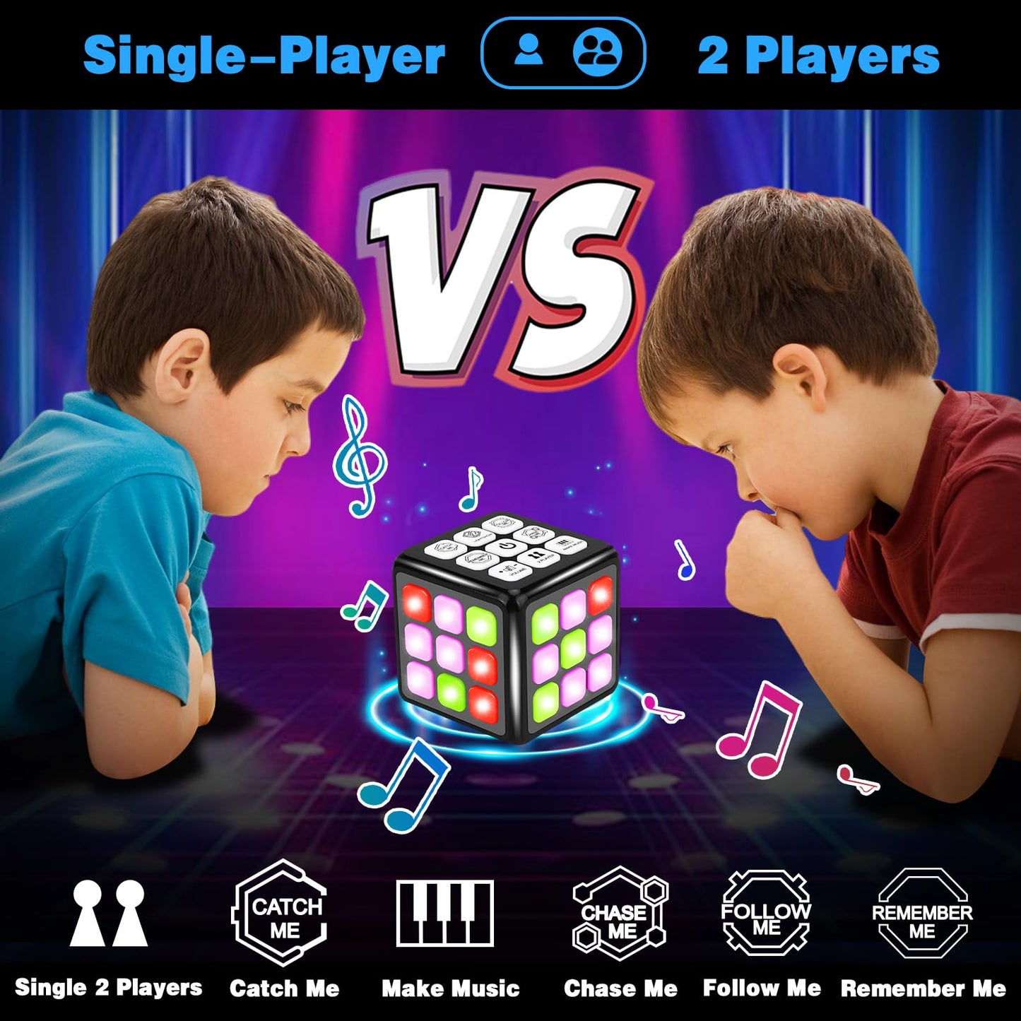 Toys for 8-13 Year Old Boys Gifts: Aitey Electronic Memory & Brain Games Cube with Light and Music - Handheld STEM Toys for Teens Tweens Ages 6 7 8 9 10 11 12 13 Best Boy Girl Toy Gift Ideas