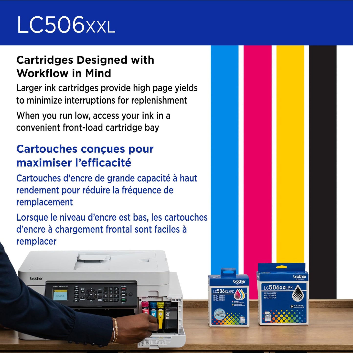 Brother Genuine LC506XXLMS Super High Yield Magenta Ink Cartridge for Brother Printer MFC-J4355DW and MFC-J4555DW