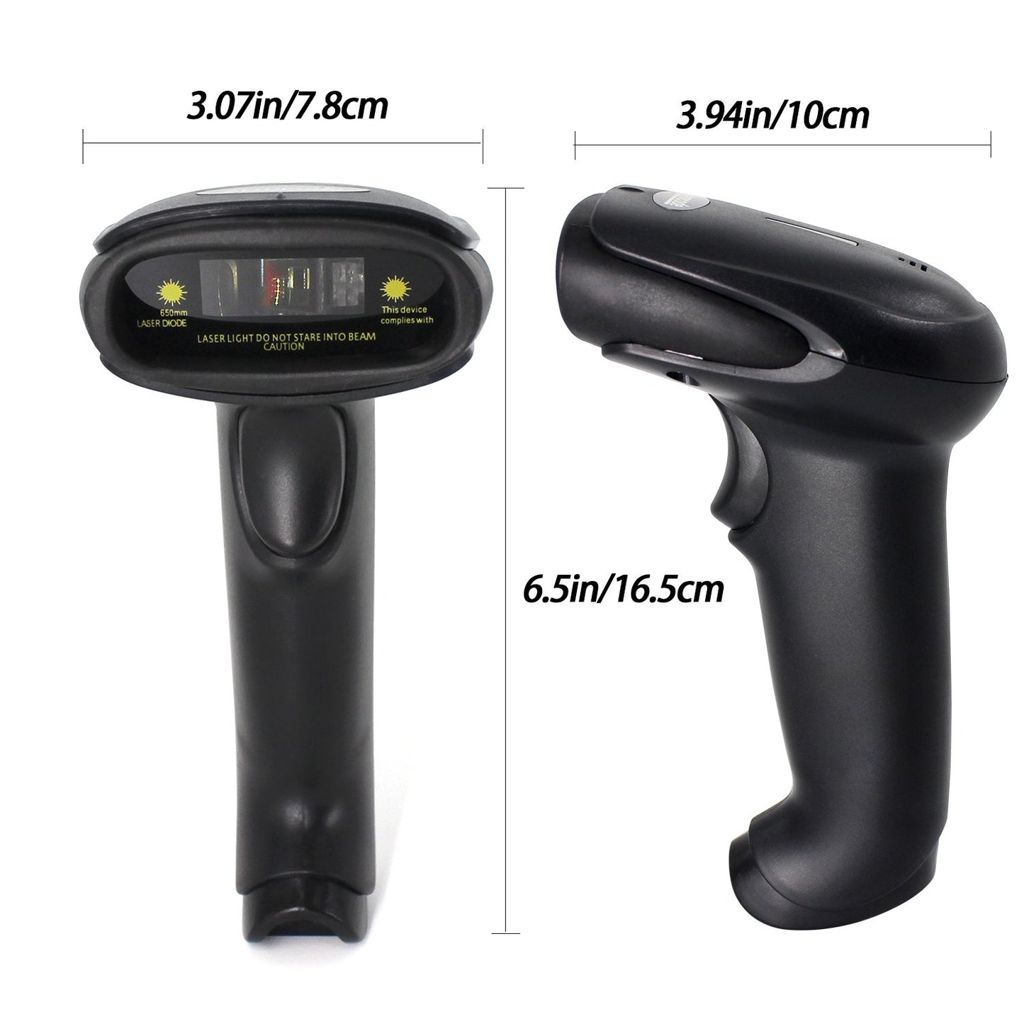USB Wireless Barcode Scanner,Symcode 2.4GHz Handheld Automatic Laser Barcode Scanner Reader with Receiver Storage of up to 5000 Code (2.4GHz Wireless & USB2.0 Wired)