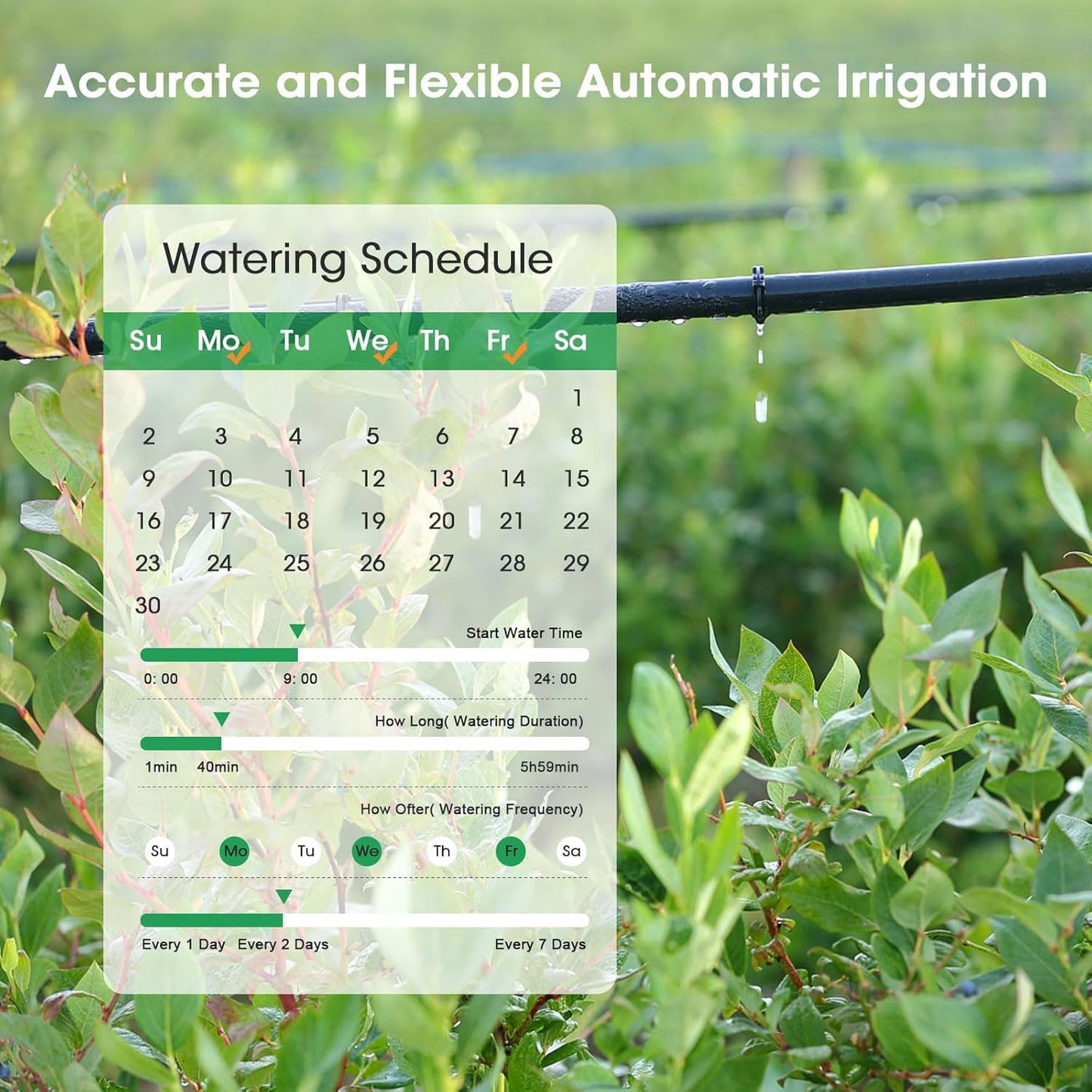 Smart Water Hose Timer Sprinkler Timer with 2 Outlet, Automatic Irrigation System Controller for Lawns,Compatible with Alexa Dark Gray-Plastics Inlet & Plastics Outlet