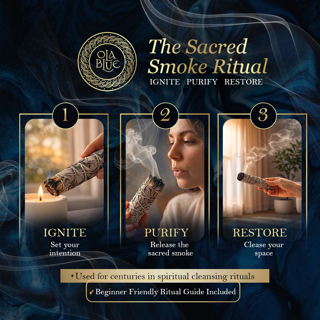 White Sage Smudge Sticks 12 Pack Premium 4 Inch Sage Bundles for House Cleansing, Energy Clearing, Smudging Rituals, Meditation & Spiritual Protection