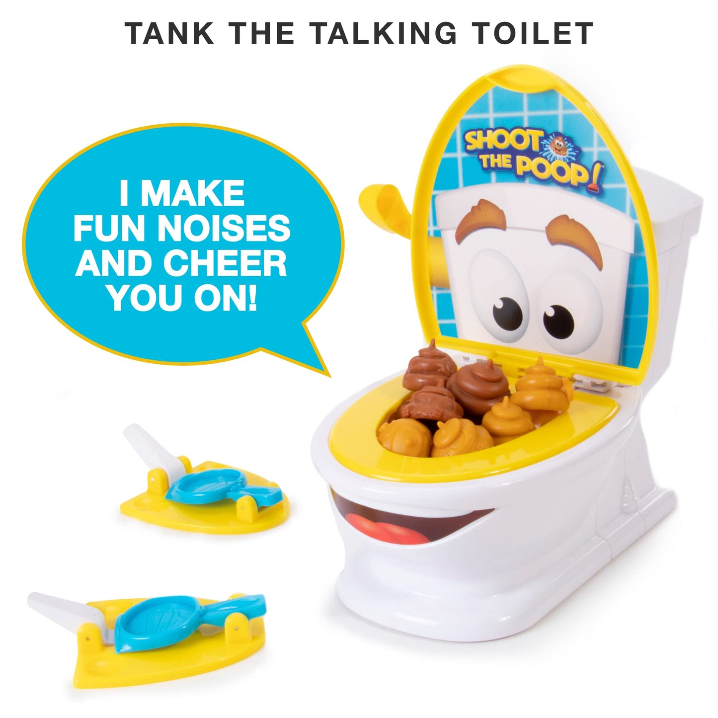 Brybelly Shoot The Poop – The Original Talking Toilet Game for Kids & Families – Funny Fast-Action Poop-Launching Game with Sounds & Silly Humor for Ages 4+