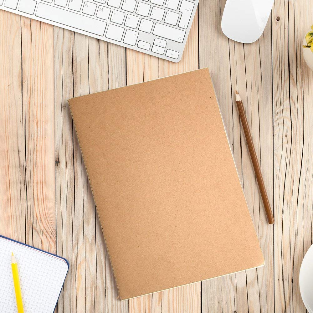 M-Aimee 24 Pack Journal Notebook Kraft Brown Cover Lined Notebooks for Travelers - A5 Size - 210 mm x 140 mm - 80 Lined Pages/ 40 Sheets
