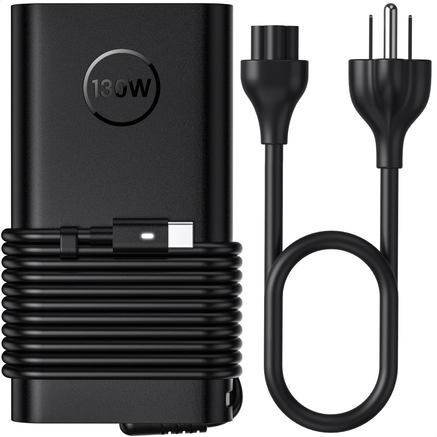 130W USB C Laptop Charger for Dell XPS 15 17 2in1 9575 9500 9510 9520 9530 9700 9710 9720 9730 Precision 5530 5550 5560 5570 5750 5760 3560 3570 3571 Latitude 5520 5420 5510 7410 7310 7210 9410 9510