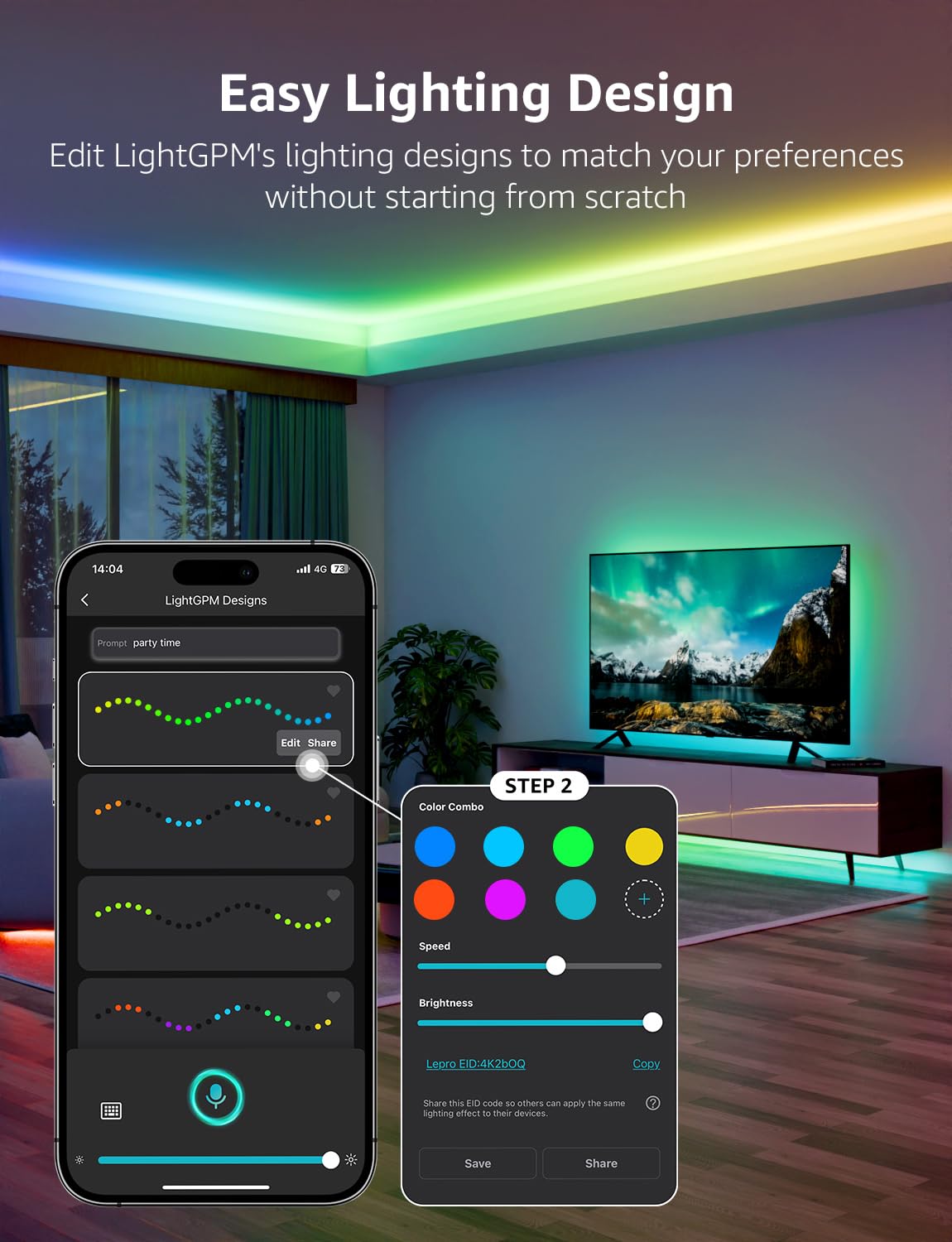 Lepro S2 RGBICWW Led Light Strips, RGBIC with Warm and Cool White, WiFi Led Lights Work with Alexa & Google Assistant, App Control Led Lights Strip for Bedroom, Living Room, TV Backlight 32.8ft