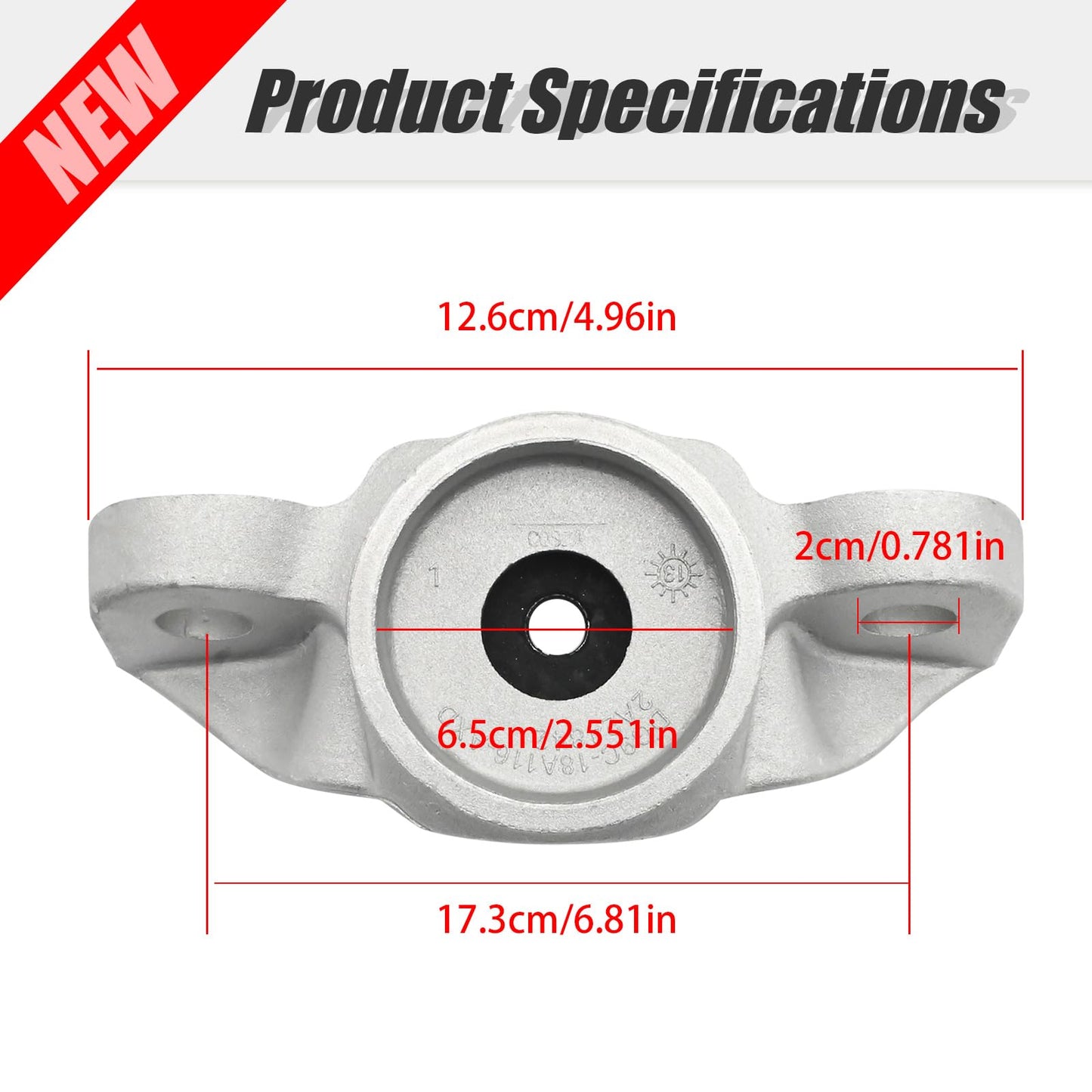 DUZFOREI 2 Pcs DG9Z18A161C Rear Upper Suspension Strut Mount, Replacement for Ford Fusion 2013-2019, Replacement for Lincoln MKZ 2013-2019, Replaces AD-1115