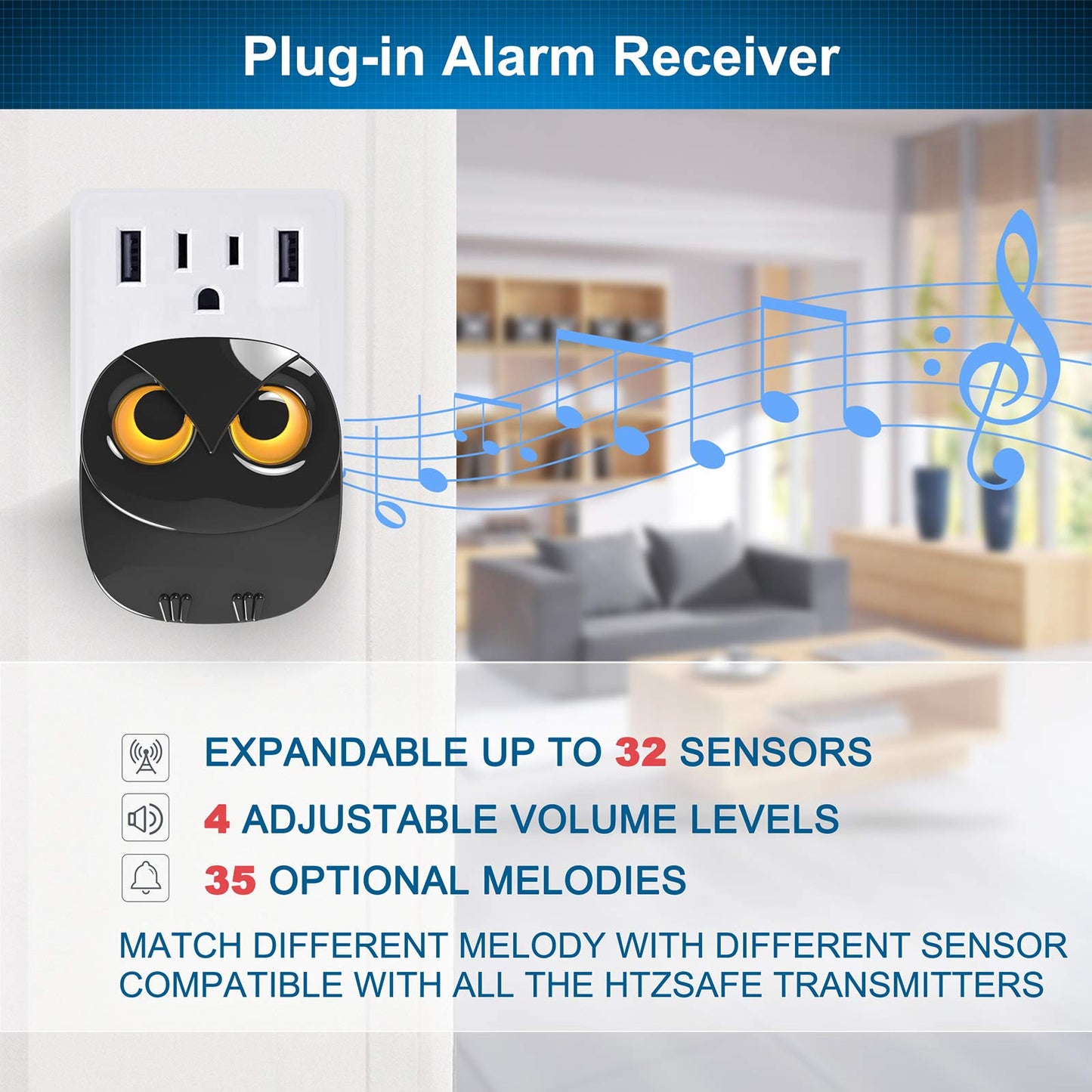 Alarm System- 1/2 Mile Long Range Wireless Driveway Alarm Outdoor Weather Resistant Motion Sensor&Detector-DIY Security Alert System-Monitor&Protect Outdoor/Indoor Property - 1 Receiver and 2 Sensors