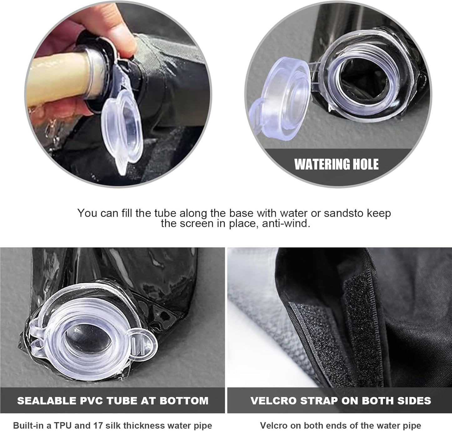 9-11 FT Umbrella Net for Outdoor Umbrella, Universal Patio Umbrella Mosquito Netting for Double-Sided Umbrella, Hanging Polyester Mesh Umbrella Screen for Patio Tables with Zipper, Black