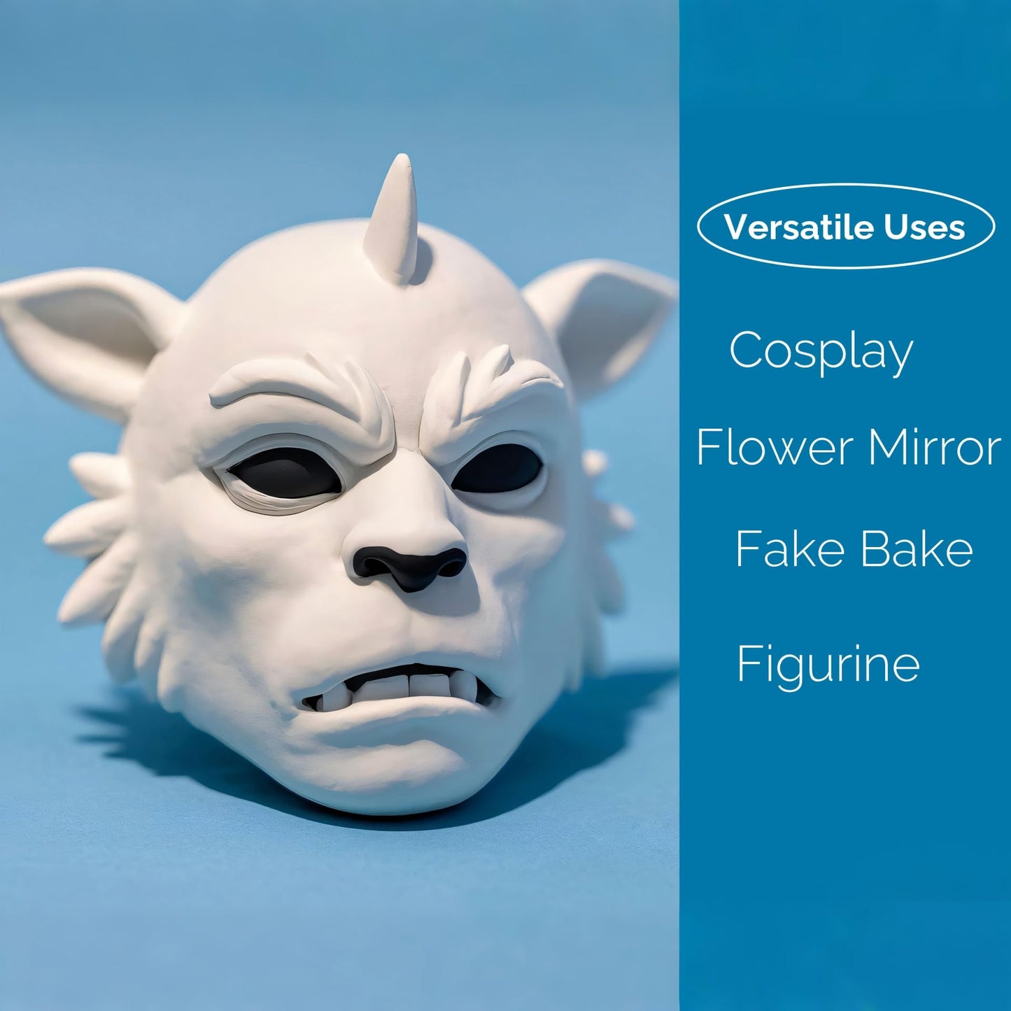 BOHS Foam Clay Pro - Air Dry,Soft, No Cracks, No Stains - for Arts & Crafts Project,Cosplay,Figurines - Easy Modeling, Sculpting, Molding- 1.36 kg (3 lbs) | White | Ages 3+