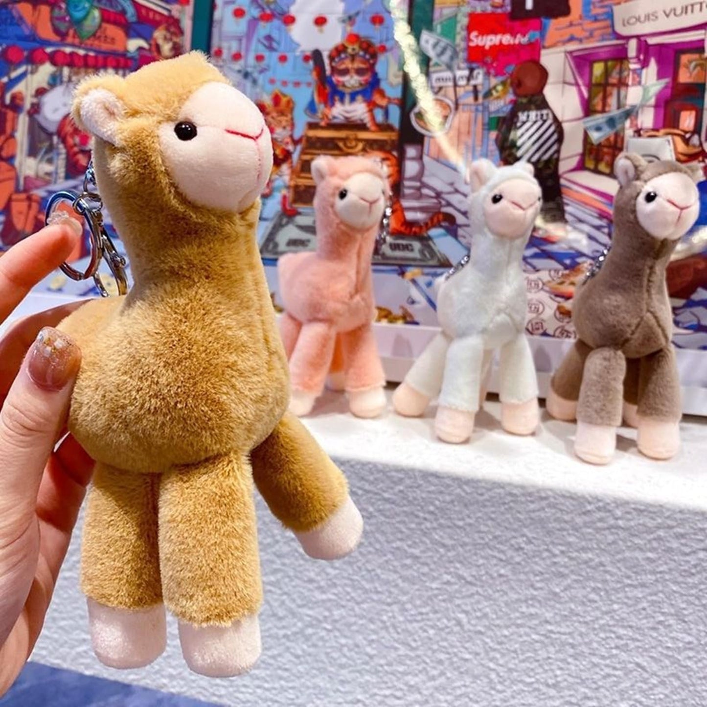 12 Pcs Mini Llama Stuffed Animals 7.5 Inch Alpaca Plush Dolls Cute Keychain Plush Llama Party Favors for Boys and Girls Birthday Party Supplies Baby Shower Bag Fillers Gift