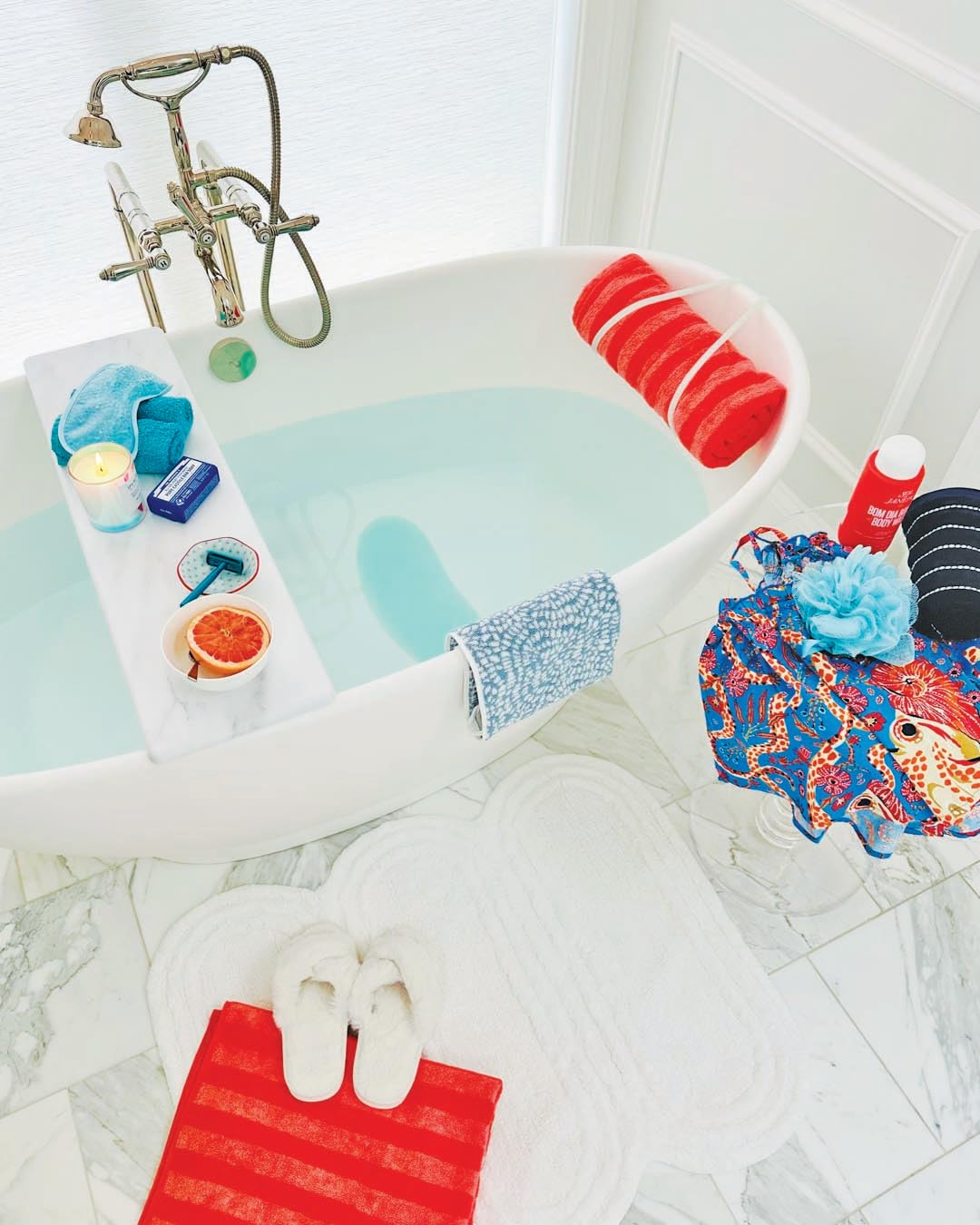 BATH BEAN Luxury Body Stopper, Anti-Slip Spa Accessory, Holds Reclined Position in Bath to Fully Release Tension, Bathe Comfortably Hands Free, and Keep Your Hair Dry. Recline, Relax, Stay Put!