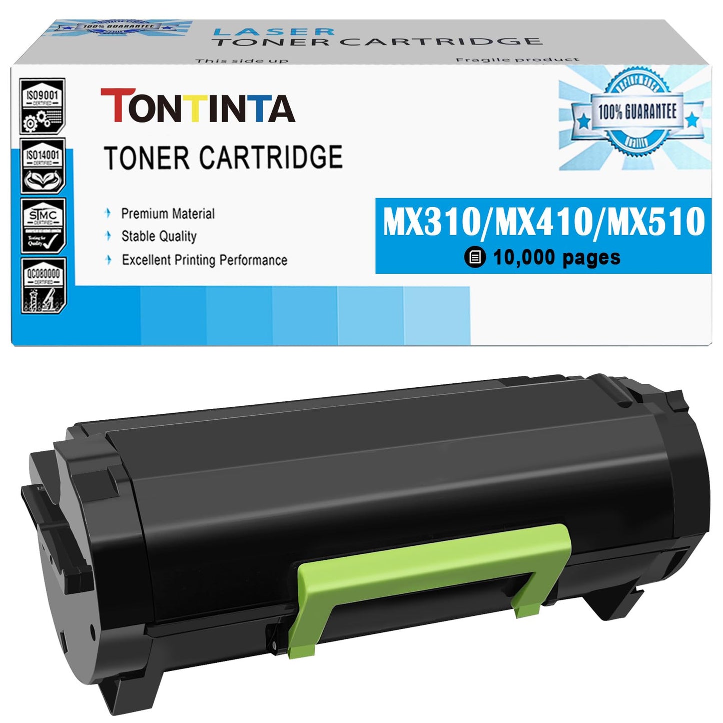60F1H00 601H Compatible Toner Cartridge High Capacity 10000 Pages for Lexmark Printer MX310 MX310dn MX410 MX410de MX510 MX510de MX511dte MX511dhe MX511de MX610dw MX611de MX611dhe MX611dte MX611dfe