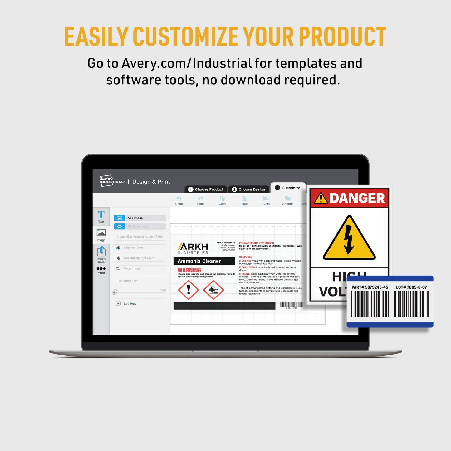 PermaTrack Tamper-Evident Asset Tag Labels, Laser, 3/4" x