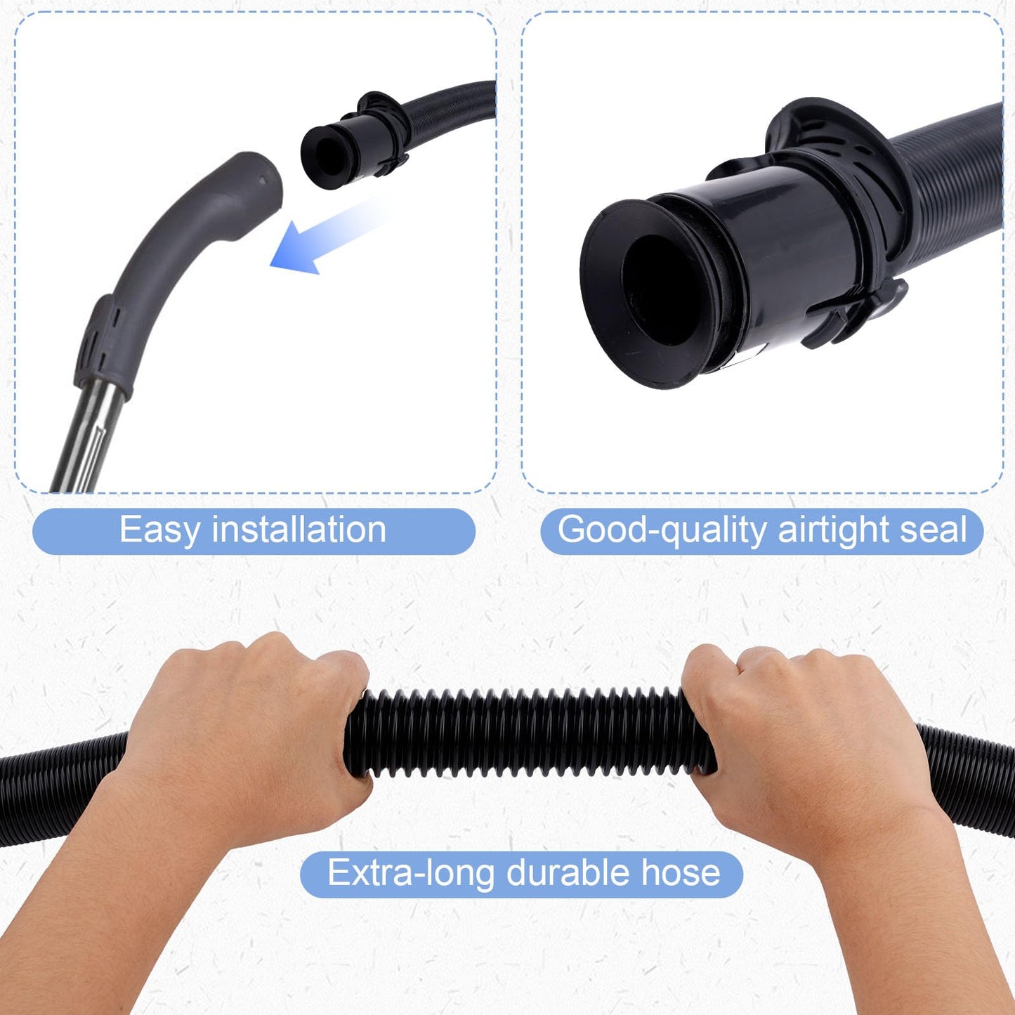 Replacement Hose for Shark Vacuum, Durable Vacuum Cleaner Hose Replacement Parts Attachments Accessories Compatible with Shark LA502 LA502NP LA322 LA322NP LA300 (White) and LA301C