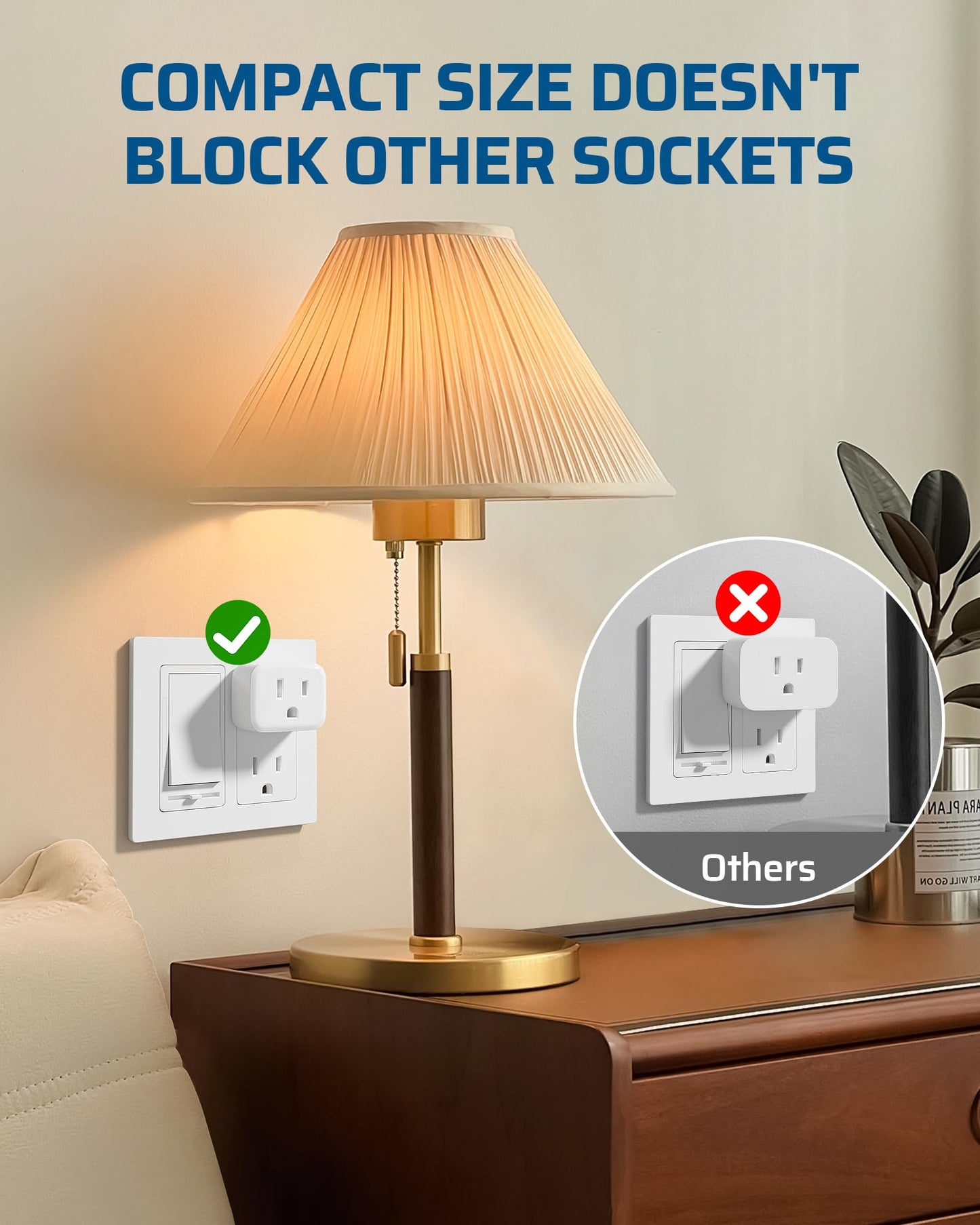 DEWENWILS Wireless Remote Control Outlet, Programmable and Expandable Electrical Outlet Switch, 100FT Range, 125V/15A/1875W Wireless Remote Light Switch, 2 Remote and 5 Outlets