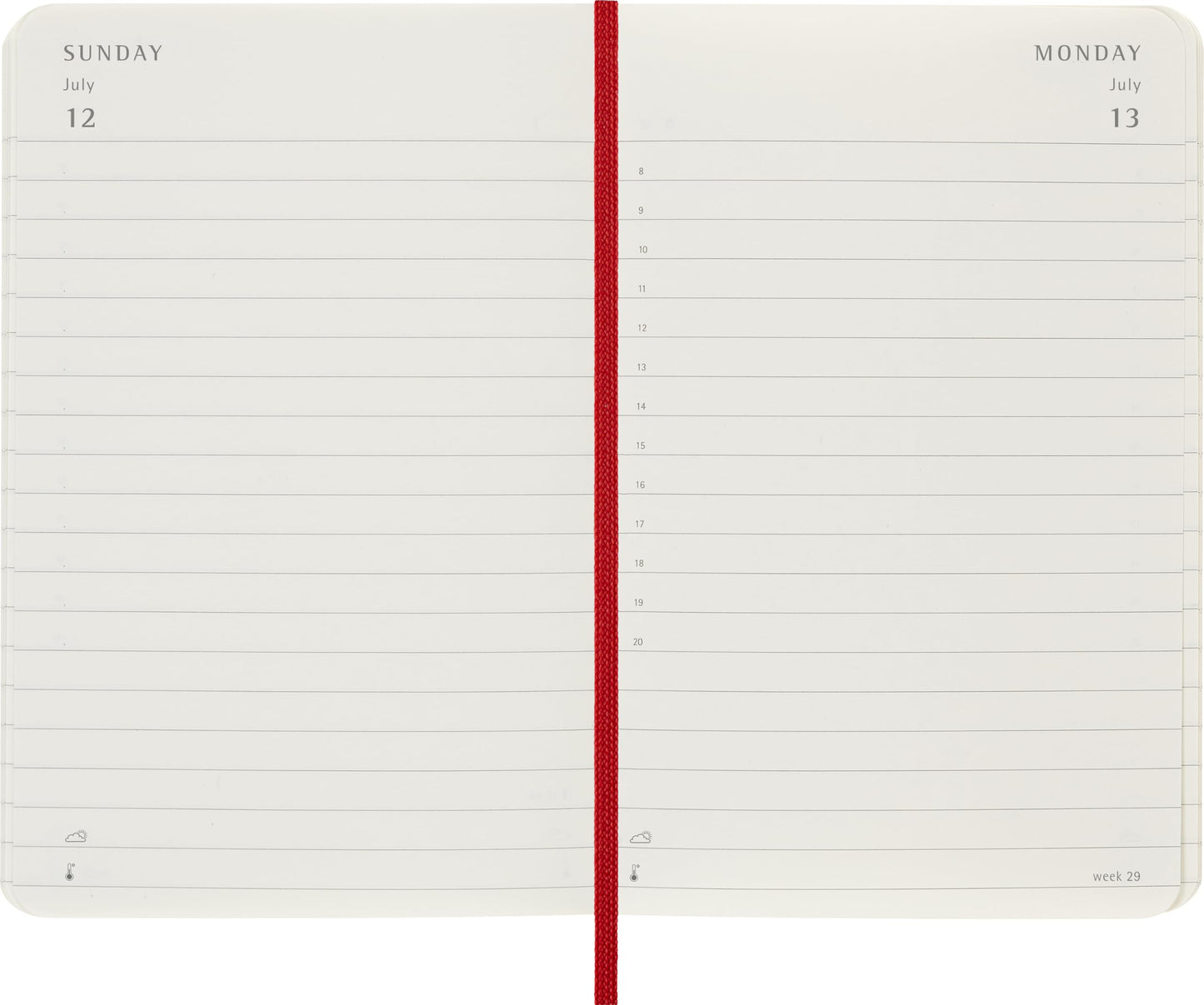 Moleskine Classic 12 Month 2026 Daily Planner, Soft Cover, Pocket (3.5" x 5.5"), Scarlet Red, 400 pages