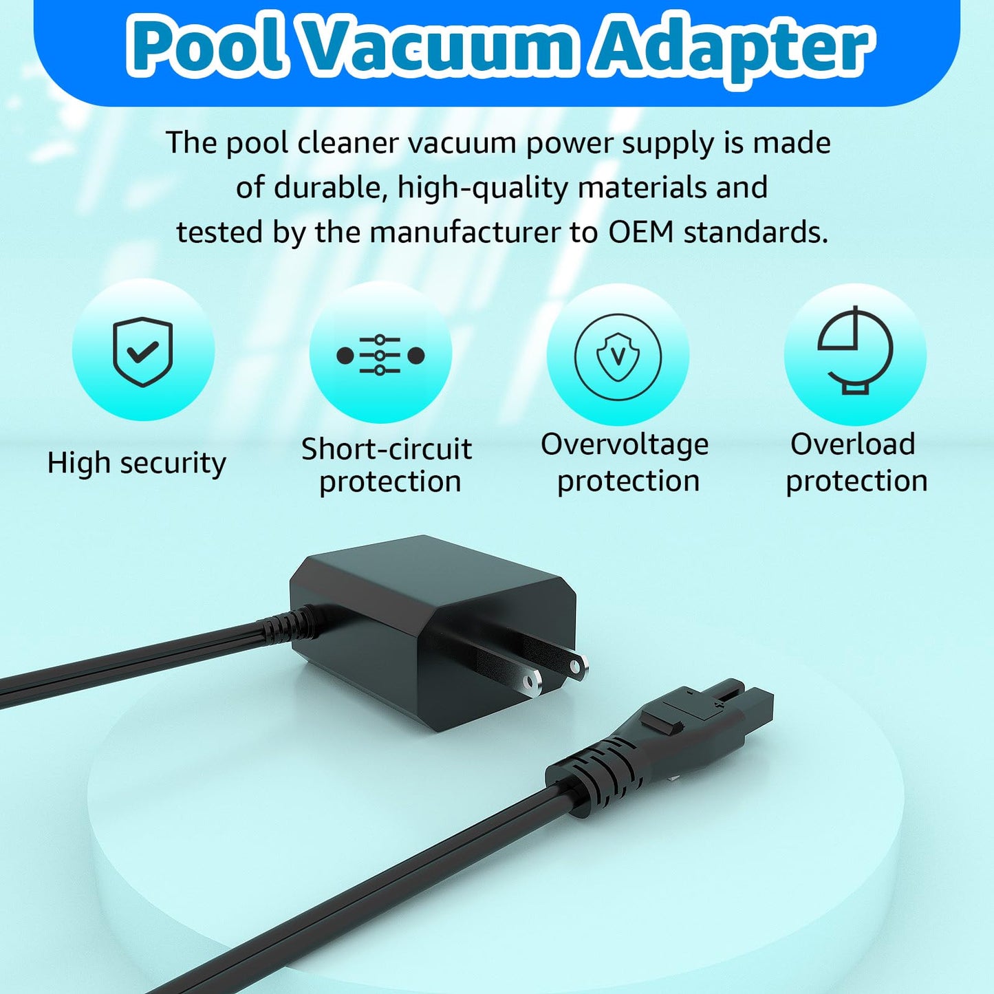 Norward Charger Replacement for Intex 28620EP Handheld Pool Vacuum Power, Compatible with Intex CL1704 28620 28620E CL1704 Pool Vacuum Adapter Supply