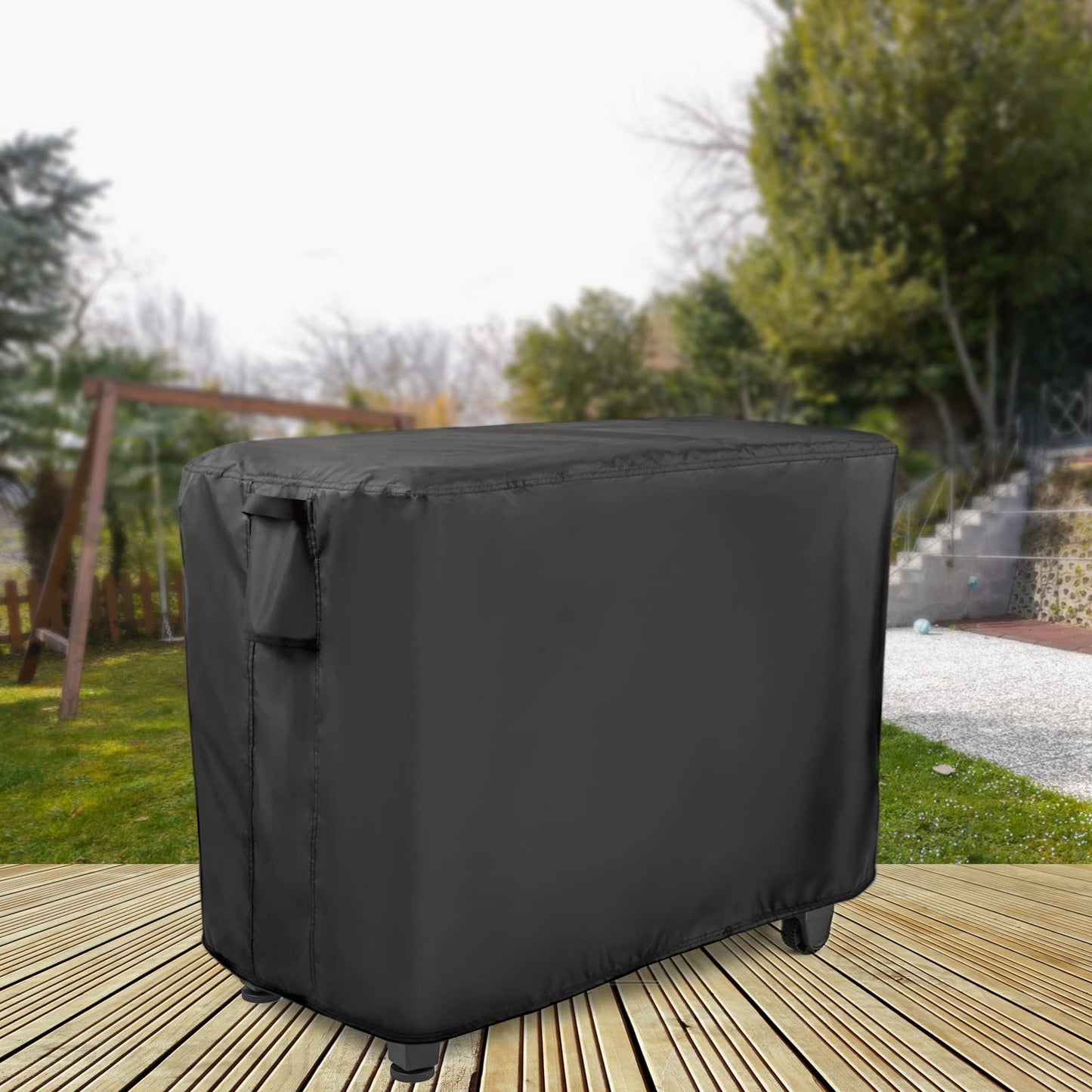 Ancadar Prep Table Cover, 52inch Outdoor Cooler Cart Cover for Keter Unity Xl Portable Bar Rolling Cooler Cart and Storage Cabinet Cover Heavy Duty Waterproof Patio Ice Tool Chest Cover