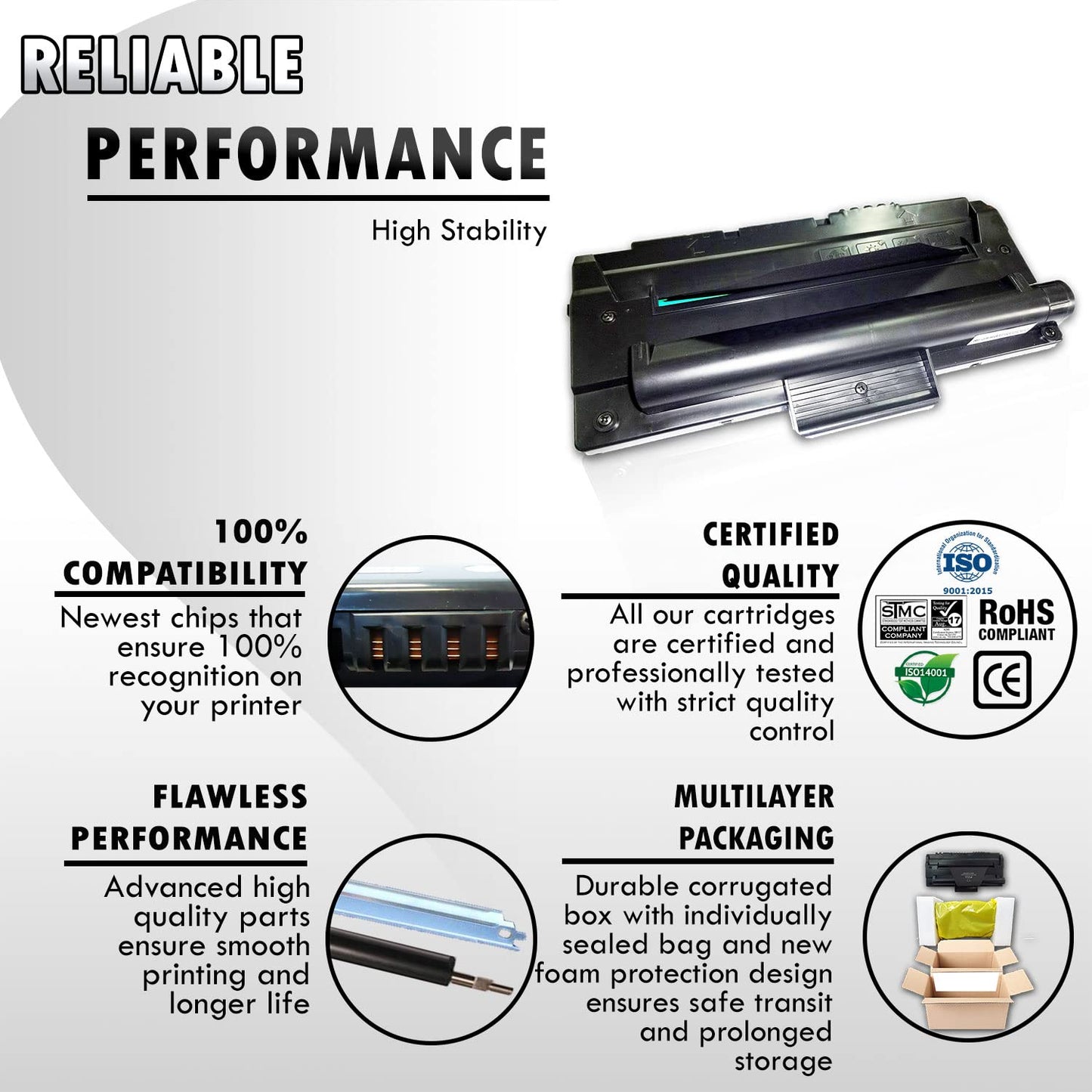 3 Inkfirst Compatible Toner Cartridges Compatible with Samsung SCX-D4200A (SCXD4200A) SCX-4200 SCX4200 Black