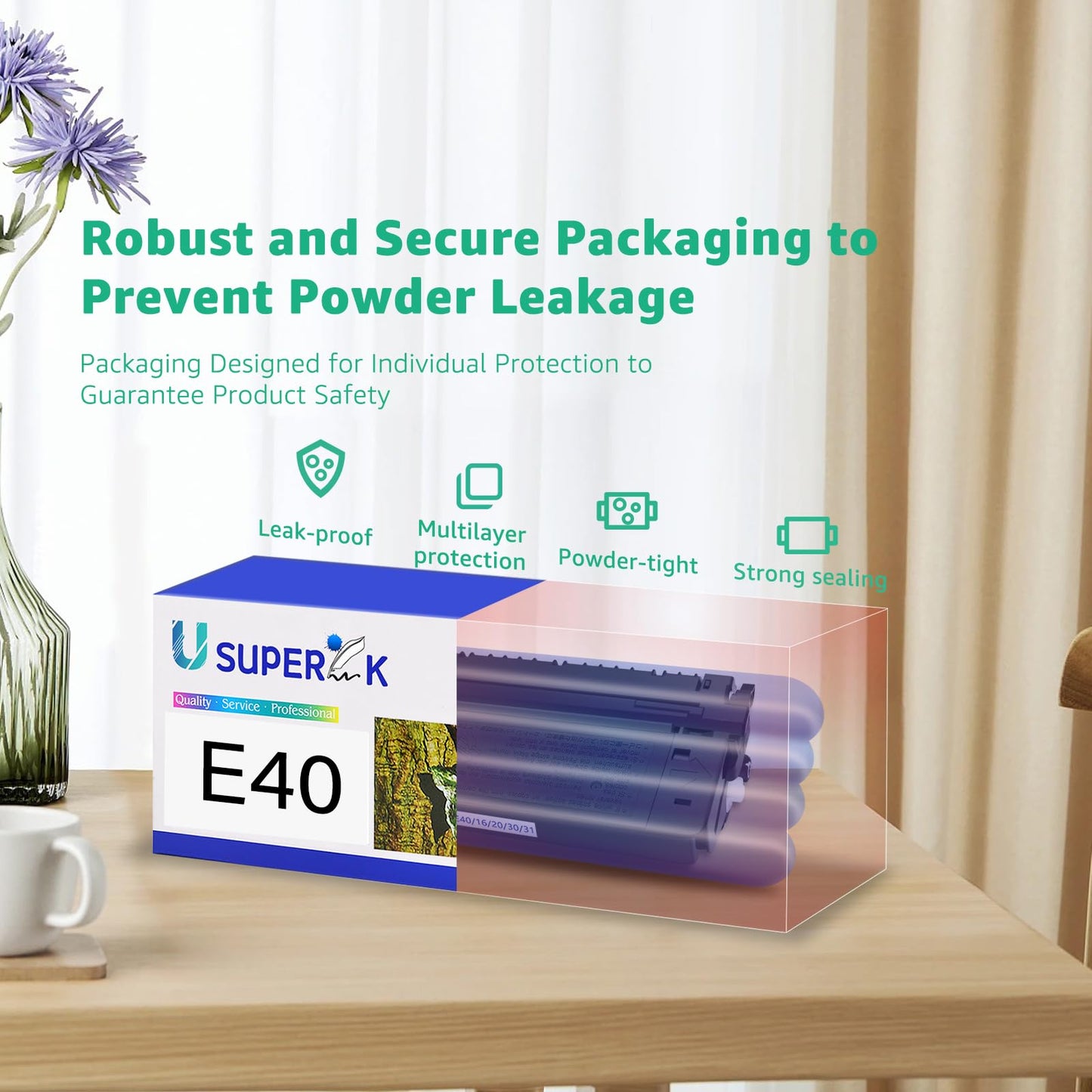 USUPERINK Compatible for Canon E40 E30 E31 E16 E20 1491A002AA Black Toner Cartridge for PC140 PC170 PC310 PC325 PC940 PC980 Copy Machines (4,000 Pages)