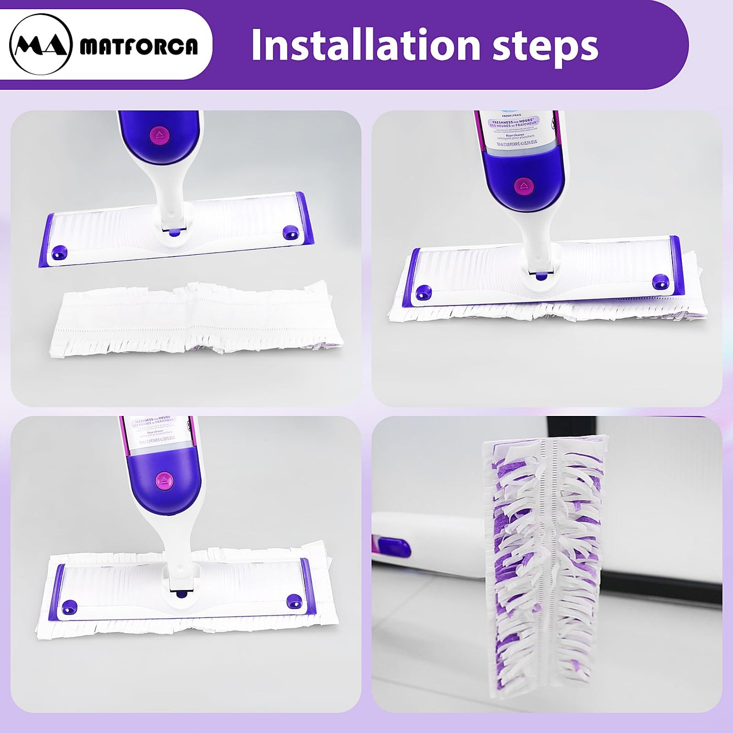 30 Pack Disposable Power Mop Pads Refilles for Swiffer PowerMop Multi-Surface Replacement Mopping Refills Pads