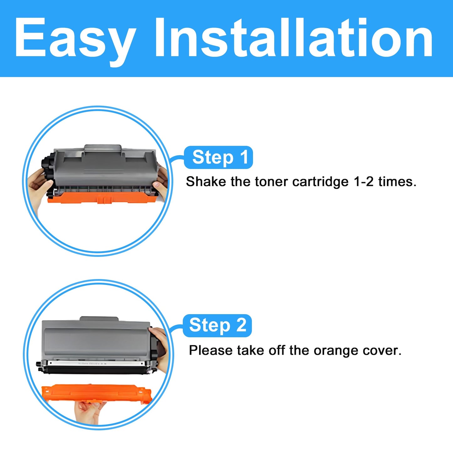 LCL TN750 Black Toner Cartridge Replacement for Brother TN-750 TN-720 TN720 for HL-5450DN HL-5470DW HL-6180DW MFC-8710DW MFC-8910DW MFC-8950DW DCP-8110DN DCP-8150DN(2-Pack)