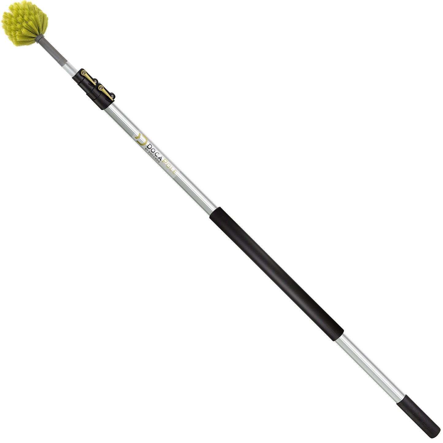 DOCAZOO Telescopic Pole - Extension Pole, Window Cleaning Kit, Ceiling Cleaning, Feather Duster, Snow Removal, Window Squeegee, High Reach Indoor & Outdoor Kit - (12 Ft Ext Pole with Cobweb Duster)
