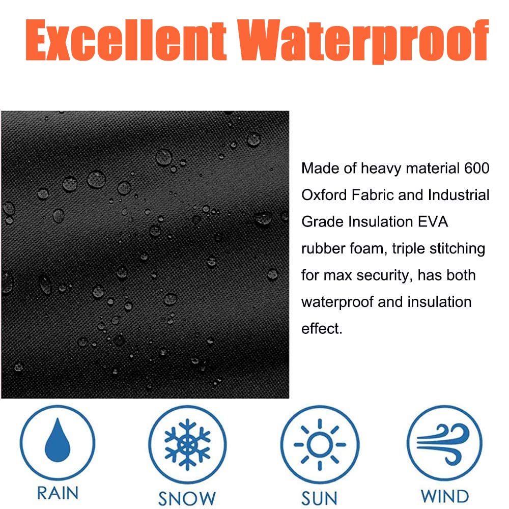 Pool Heater Cover,Heat Pump Cover for Hayward,Pool Heater Cover for Winter,Hose Hole and Hook & Loop Strip Design, Heavy Duty 600D,40" Length X 34" Width X31 Height