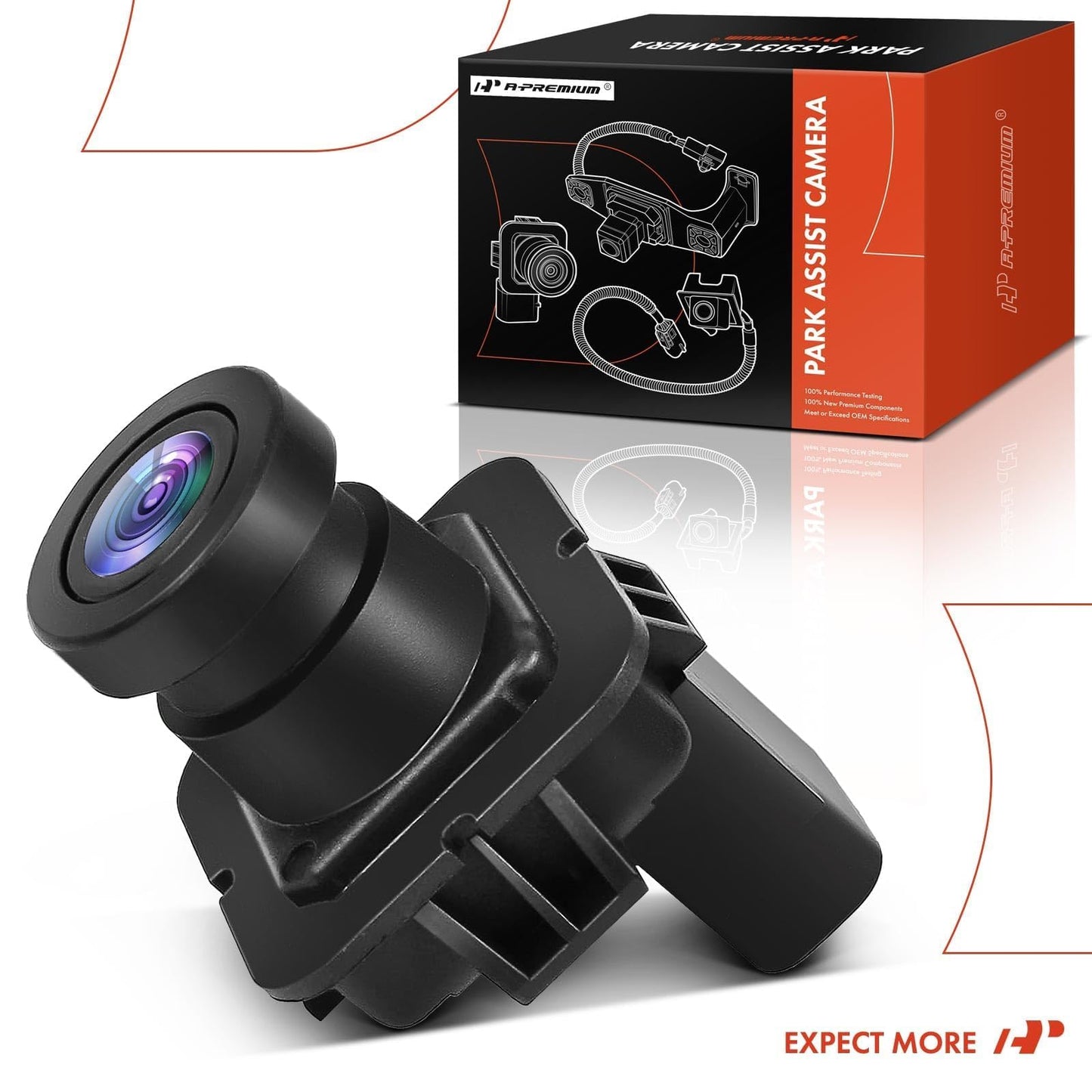 A-Premium Rear View Backup Camera - Compatible with Ford F150 (2012-2014), Lincoln Mark LT (2012-2014) - Replaces Part# BL3Z-19G490-B, CL3Z-19G490-B, CL3Z-19G490-C, CL3Z-19G490-D, EL3Z-19G490-D
