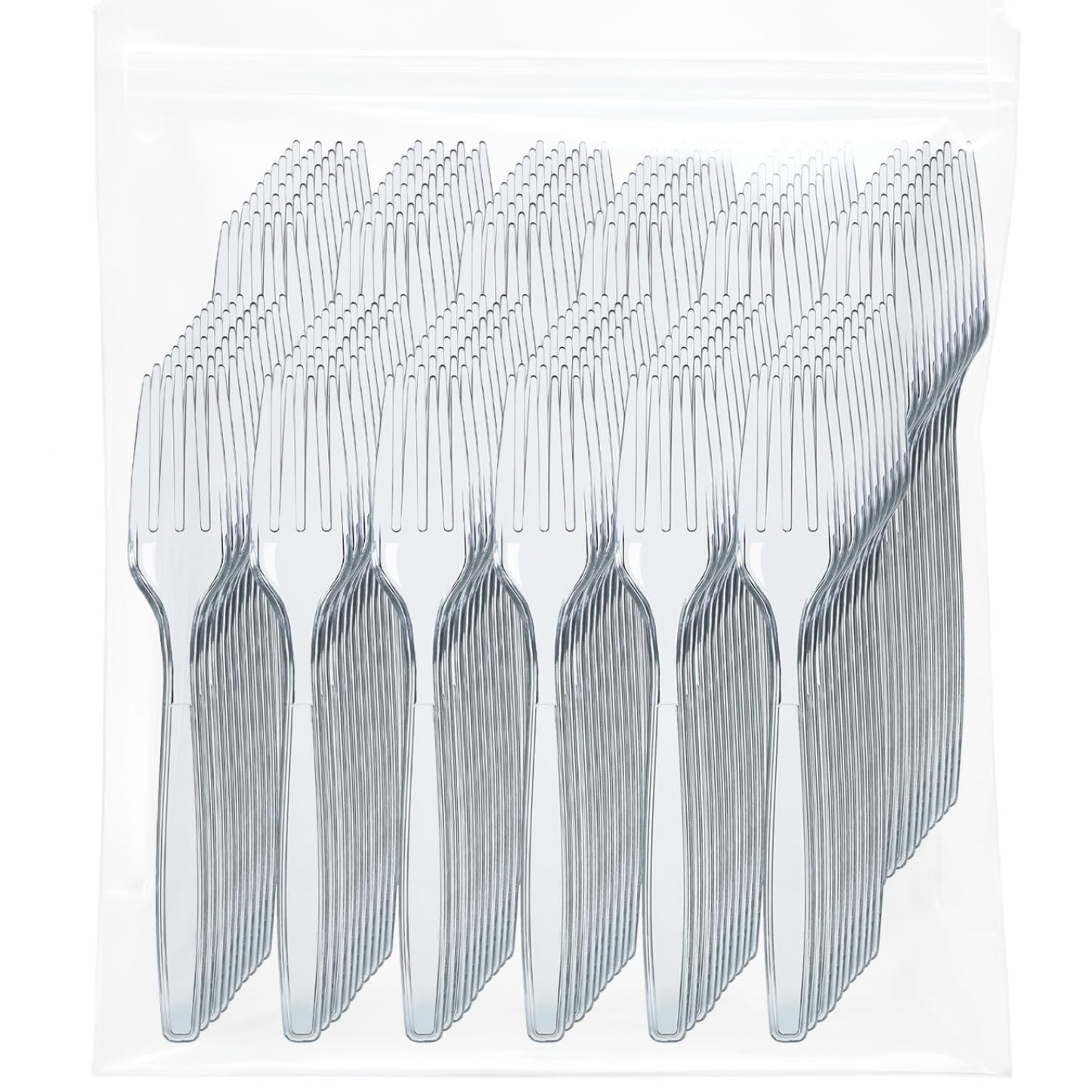 Prestee 500 Clear Plastic Forks