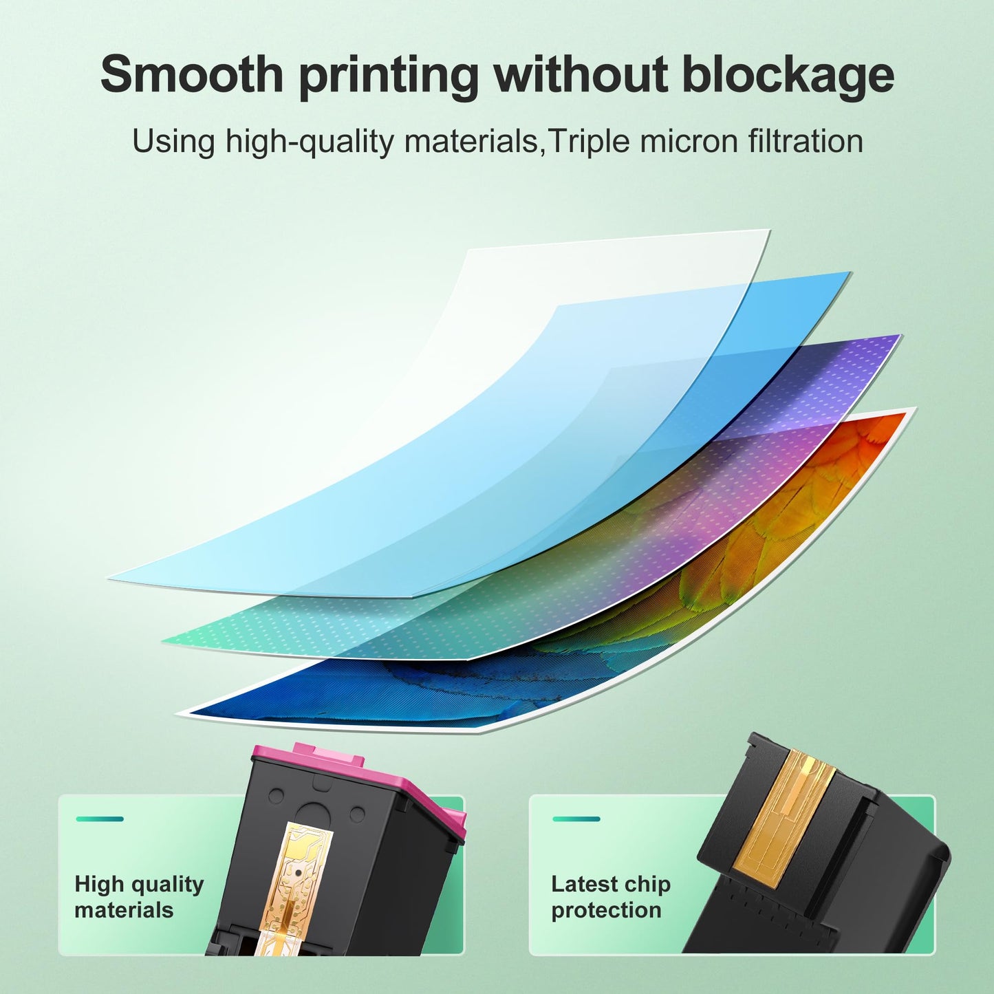 62XL Ink Cartridge Black Compatible Replacement for HP Ink 62 XL Black Ink Cartridges for HP 62XL Cartouche Encre Noir for HP Envy 7640 5660 5640 5540 6255 6200 7650 Deskjet 200 250 258