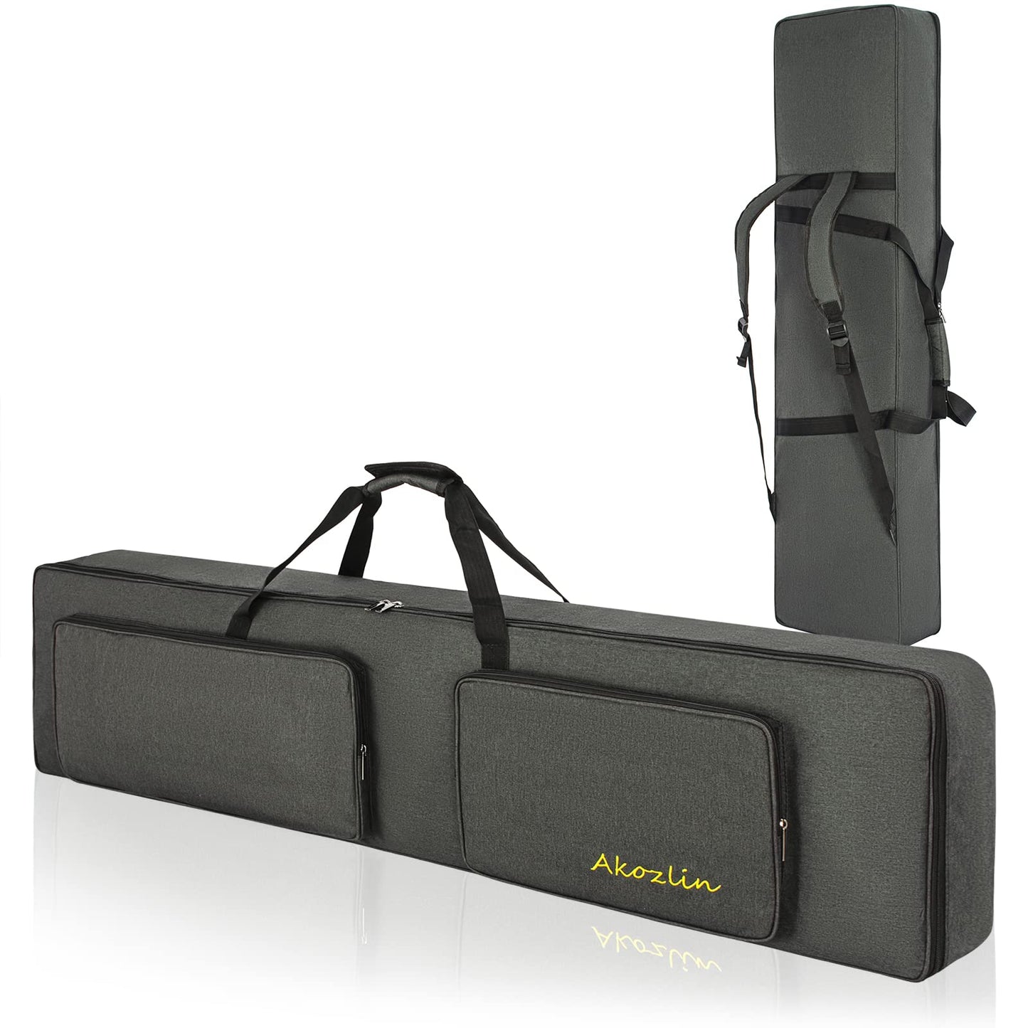 AKOZLIN 88 Key Keyboard Bag Portable Electric Piano Padded Case Gig Bag Universal Waterproof Oxford Thicken Gig Bag with 10mm Pearl Cotton Padded 54.3"x14.1"x6.6"