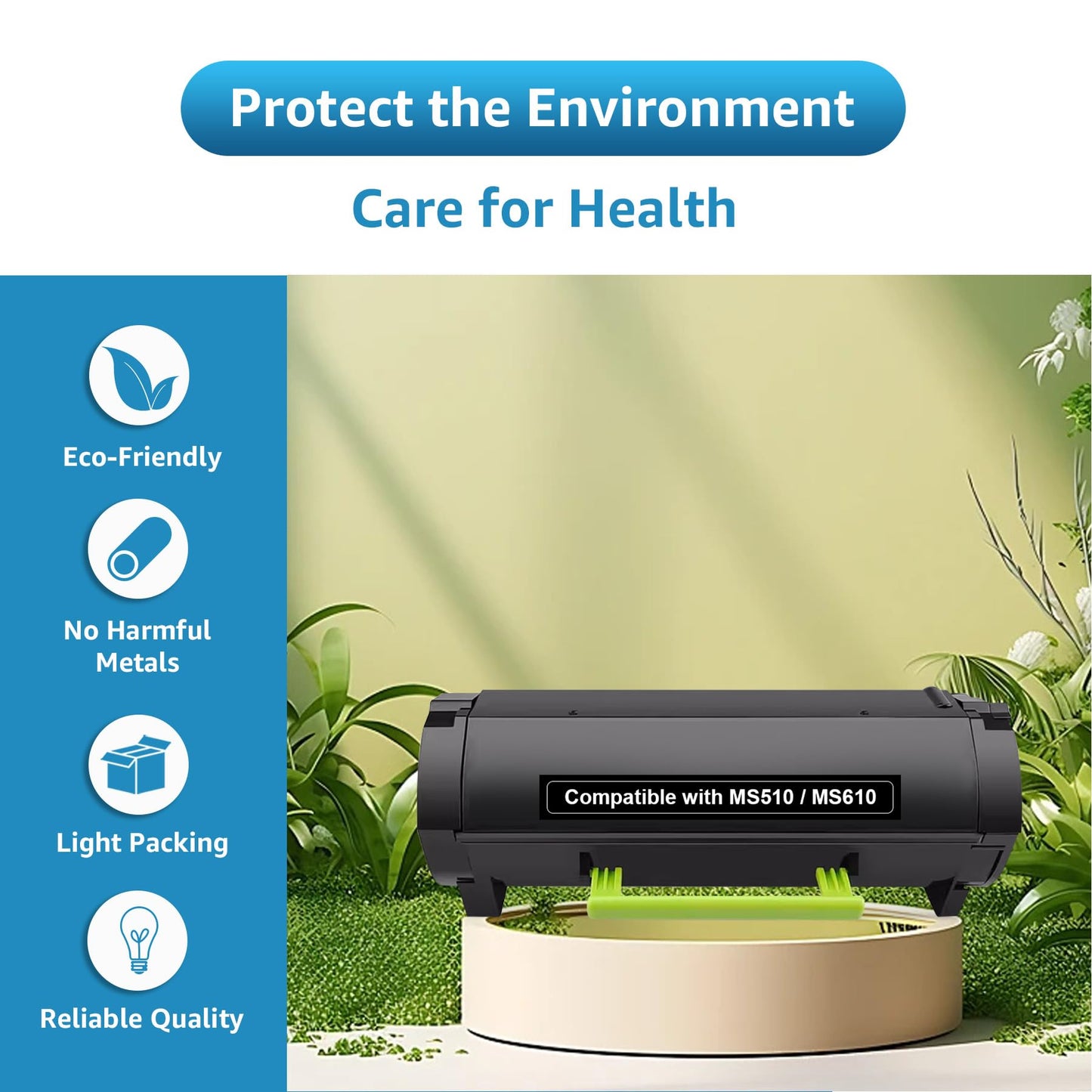 Compatible 50F1H00 Toner Cartridge Replacement for 501H Toner for MS310 MS410 MS510 MS610 MS310d MS310dn MS312 MS312DN MS315 MS315dn MS410d MS410dn MS415 MS415DN MS510dn MS610DN(1 Pack)