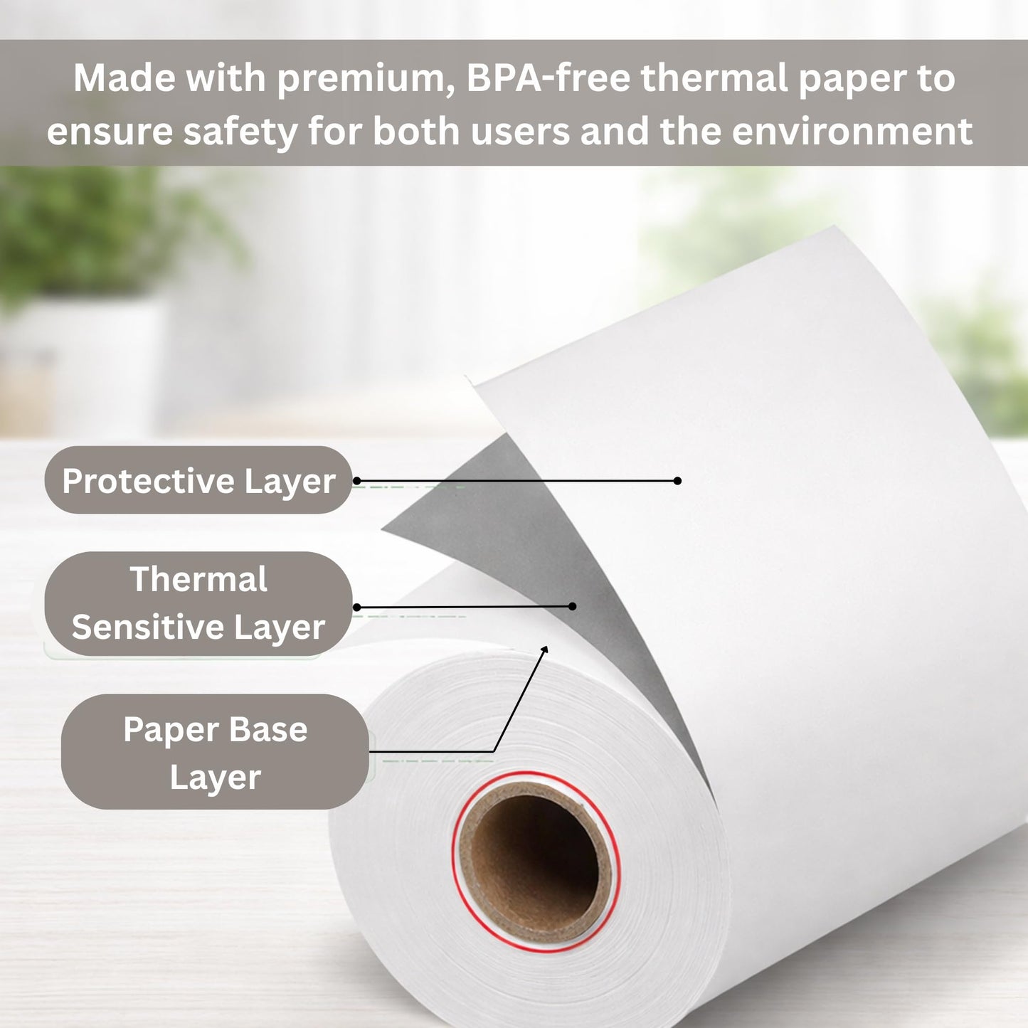 [50 Rolls] 2 1/4 x 60ft Thermal Paper Rolls | BPA Free Receipt Paper for POS Systems & Credit Card Machines | Premium White Paper, Lint & Jam-Free, Long-Lasting Print