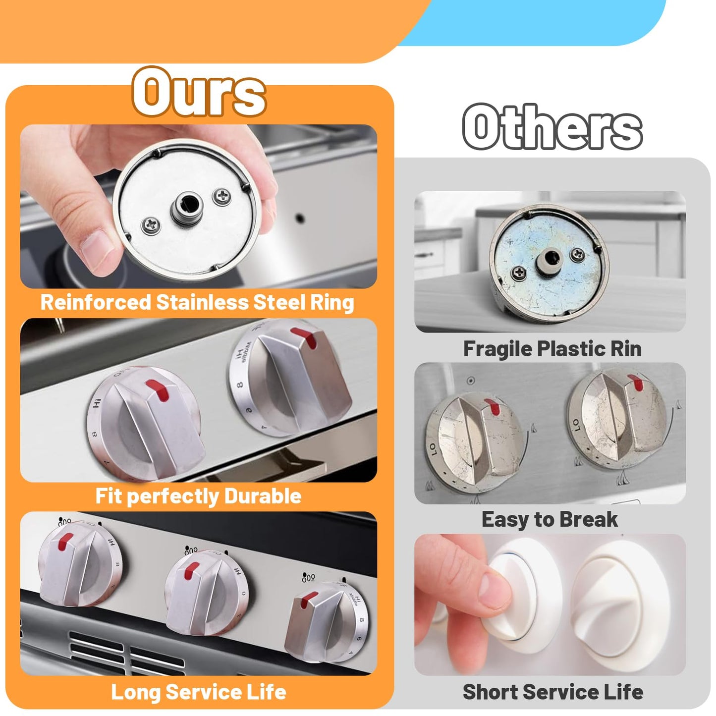 DG94-03500V DG94-03500W for Samsung Electric Stove knobs Replacement,DG94-03500A/Z (4PCS) for Samsung Stove Knob Replacements Compatible with NE63T8111SS/AA NE63T8311SS/AA