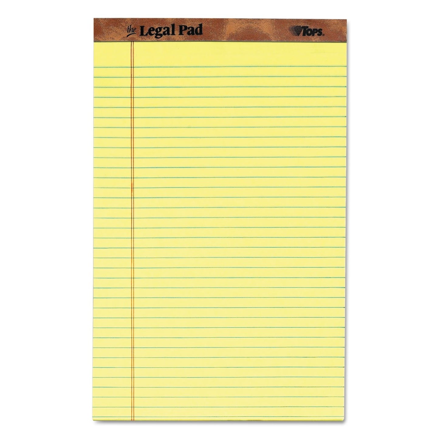 Tops 7572 Letr-Trim Perf-Top Legal Pad Legal Size, 50 Sheets per Pad, Dozen (Canary)