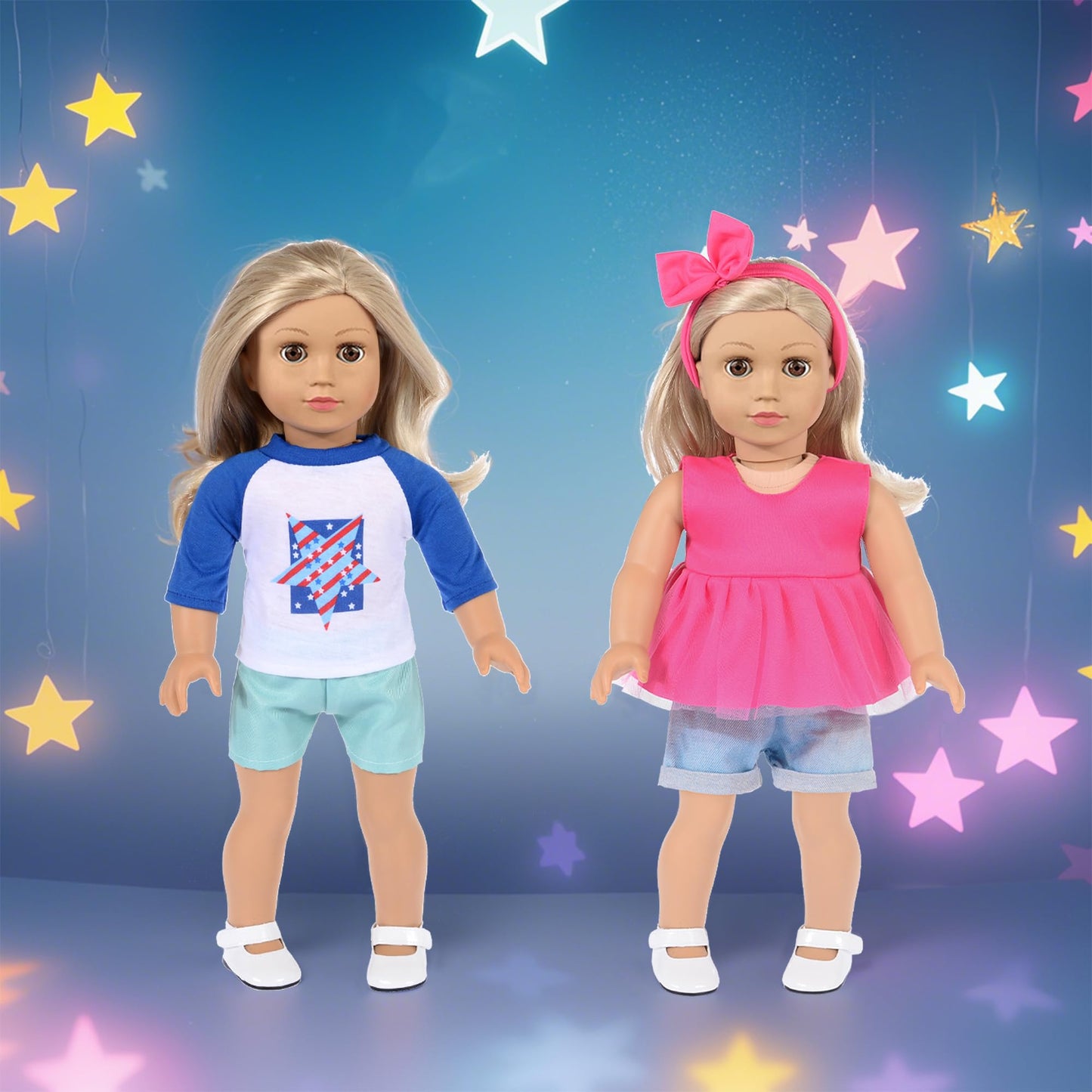 10 Sets 18 inch Doll Clothes and Accessories - Including Mermaid Costume, Stylish Casual Outfit, Swimwear Fit for 18 Inch Doll (No Doll)