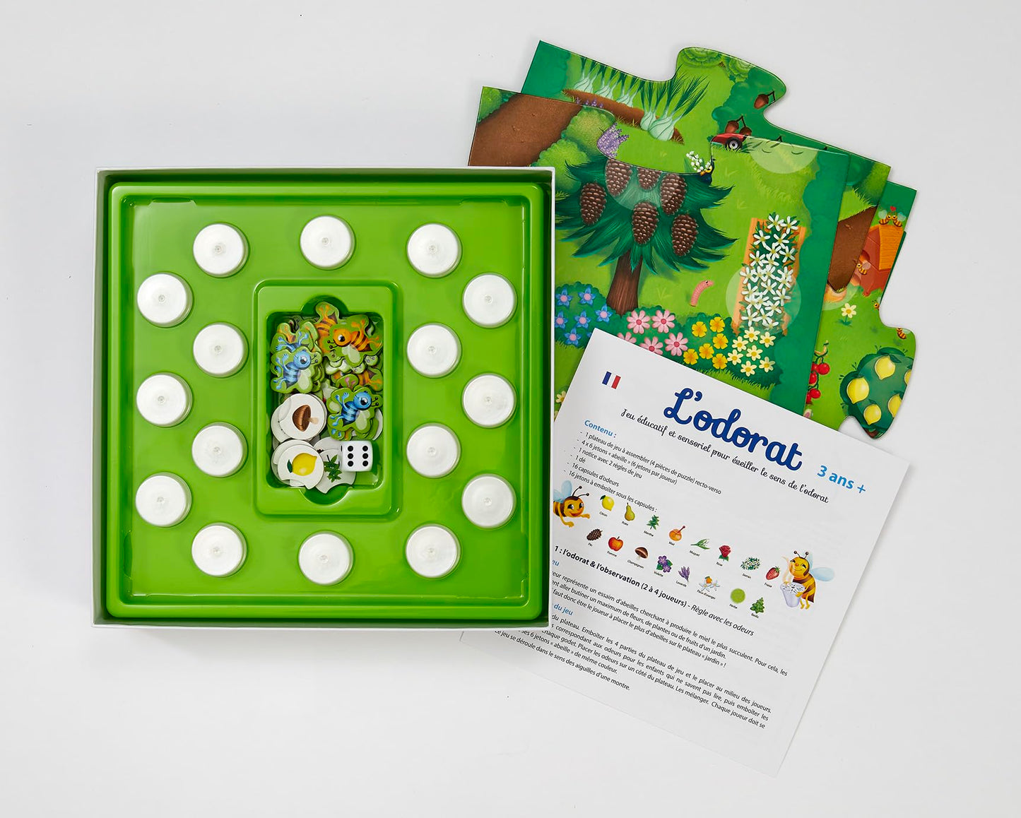 Sentosphère - L'Odorat - Jeu d'Éveil Sensoriel pour les enfants - Découvre les Odeurs - Activitée Éducative et Olfactive - Montessori - À Partir de 3 Ans - 2-4 Joueurs - 001366